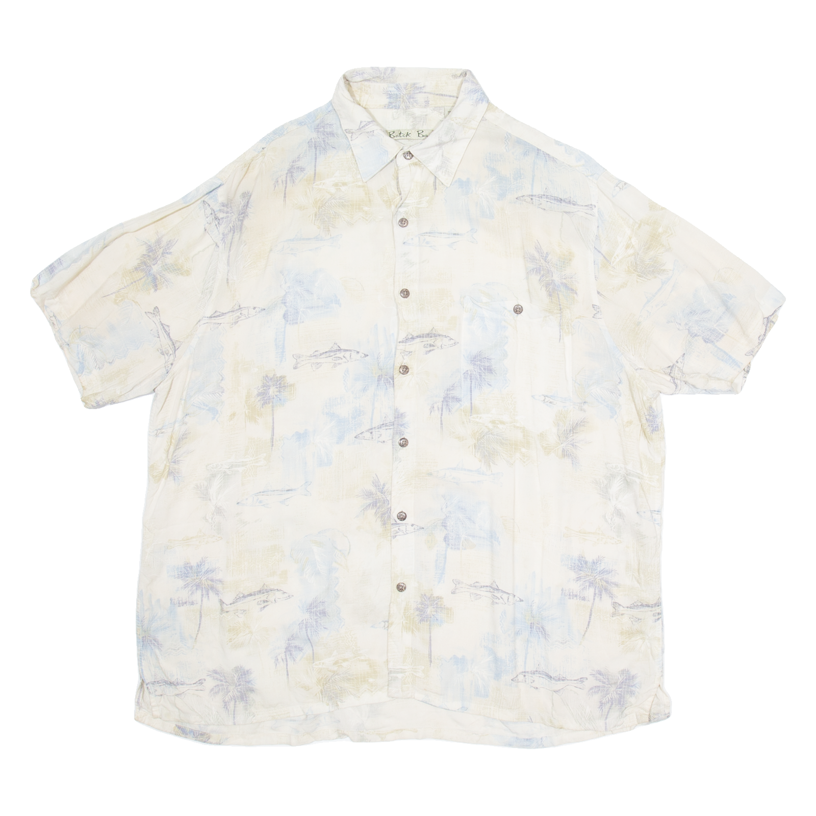 BATIK BAY Mens Shirt Beige Crazy Pattern XL Refurbished - N/A refurbished available on Cerqular