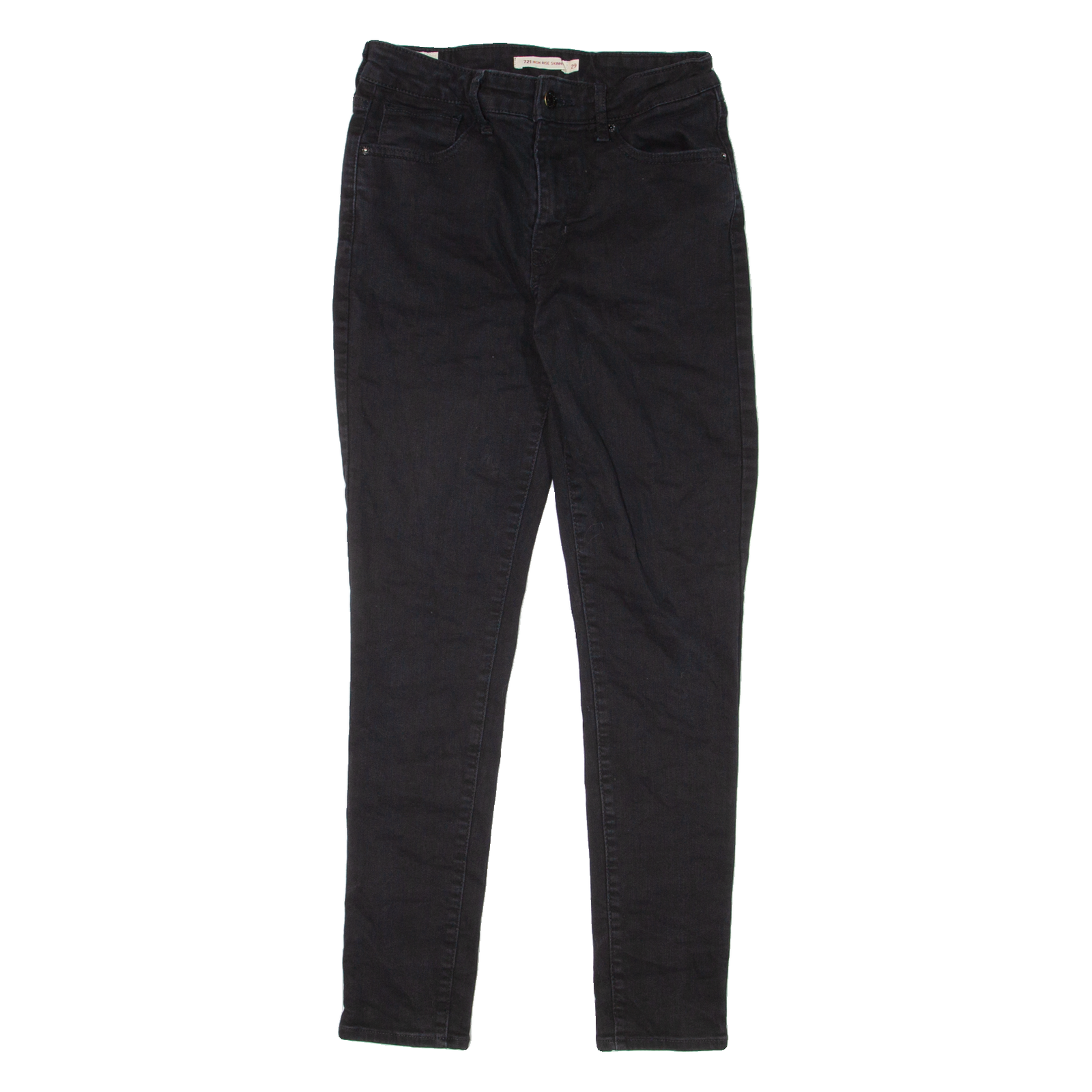 LEVI'S 721 High Rise BIG E Womens Jeans Black Slim Skinny W25 L28 Refurbished - N/A refurbished available on Cerqular