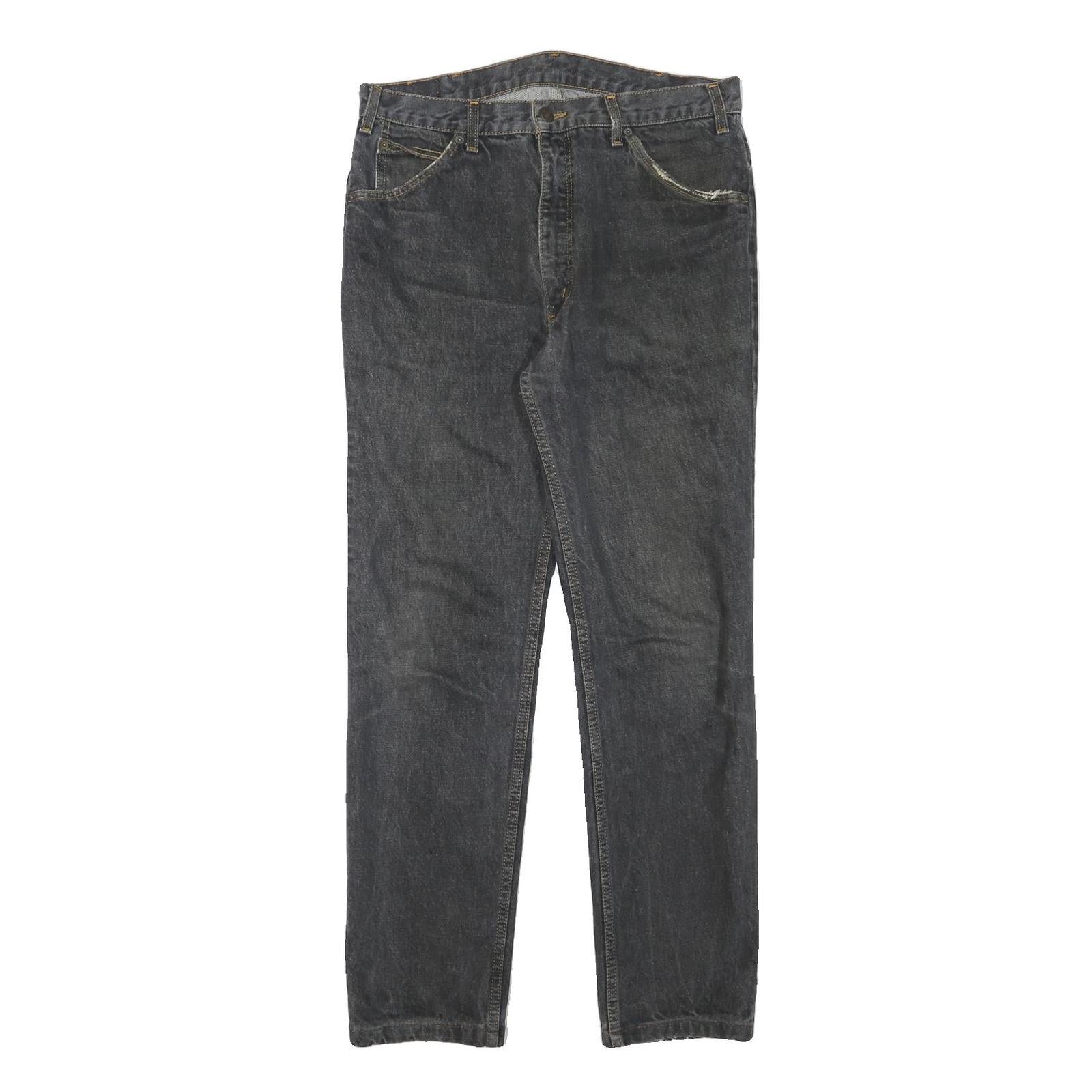 LEVI'S Mens Jeans Black Regular Straight Denim Medium W32 L30 Classic Style Refurbished - N/A refurbished available on Cerqular