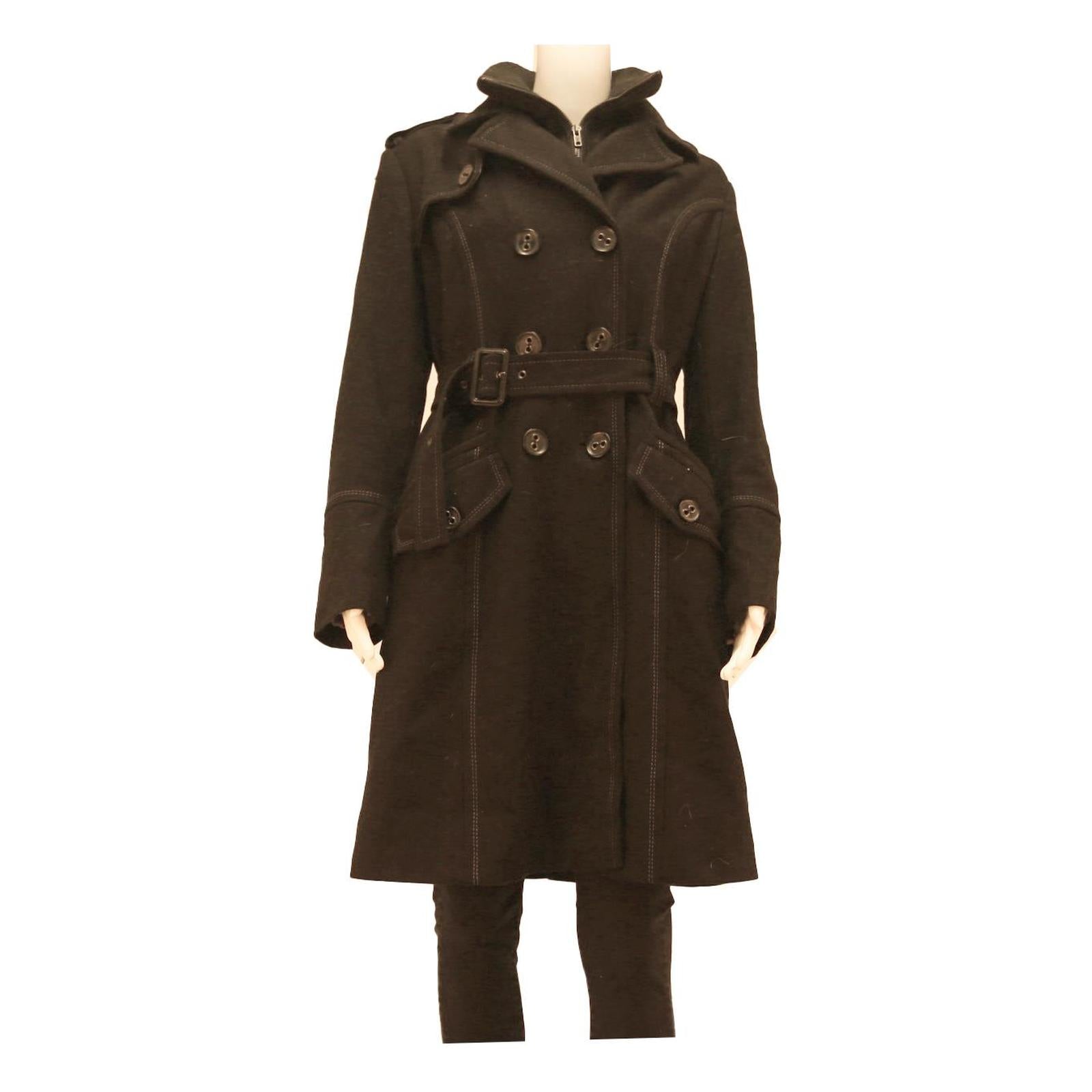 MYSTIC Womens Black Button Jacket M Cotton Blend Classic Stylish Outerwear Refurbished - N/A refurbished available on Cerqular
