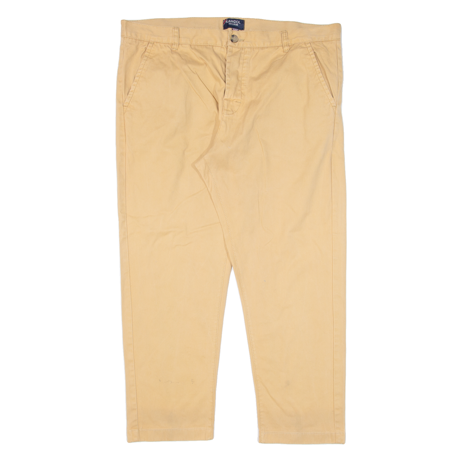 KANGOL Womens Trousers Beige Regular Tapered W38 L26 Refurbished - N/A refurbished available on Cerqular