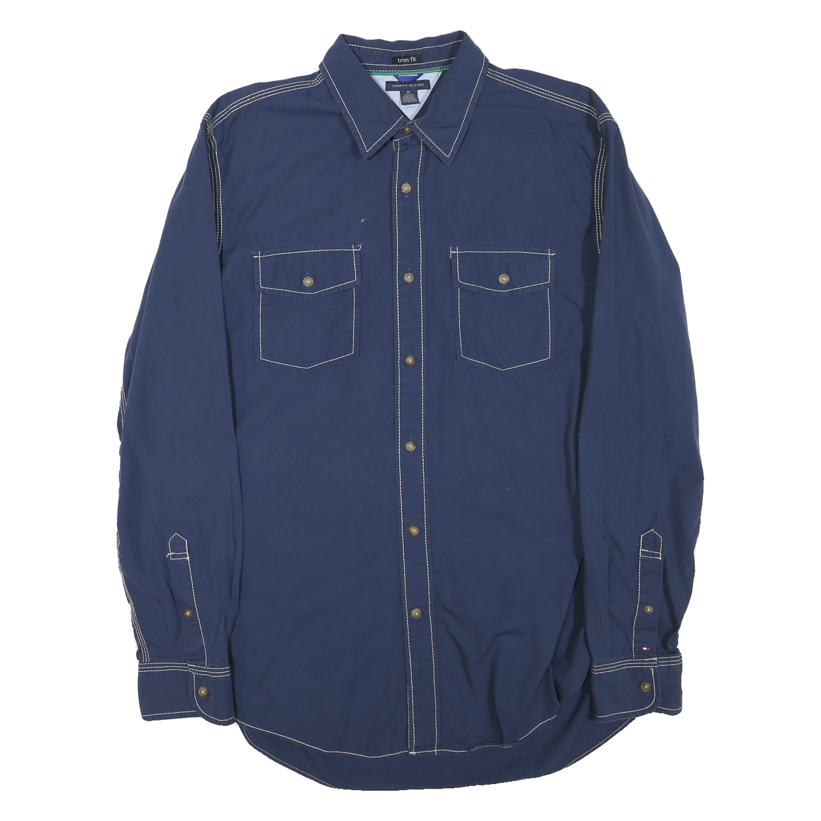 Buy TOMMY HILFIGER Mens Blue Trim Fit Shirt M Cotton Blend Classic Button Shirt Refurbished - $38.99 TOMMY HILFIGER Mens Blue Trim Fit Shirt M Cotton Blend Classic Button Shirt Refurbished - N/A refurbished available on Cerqular