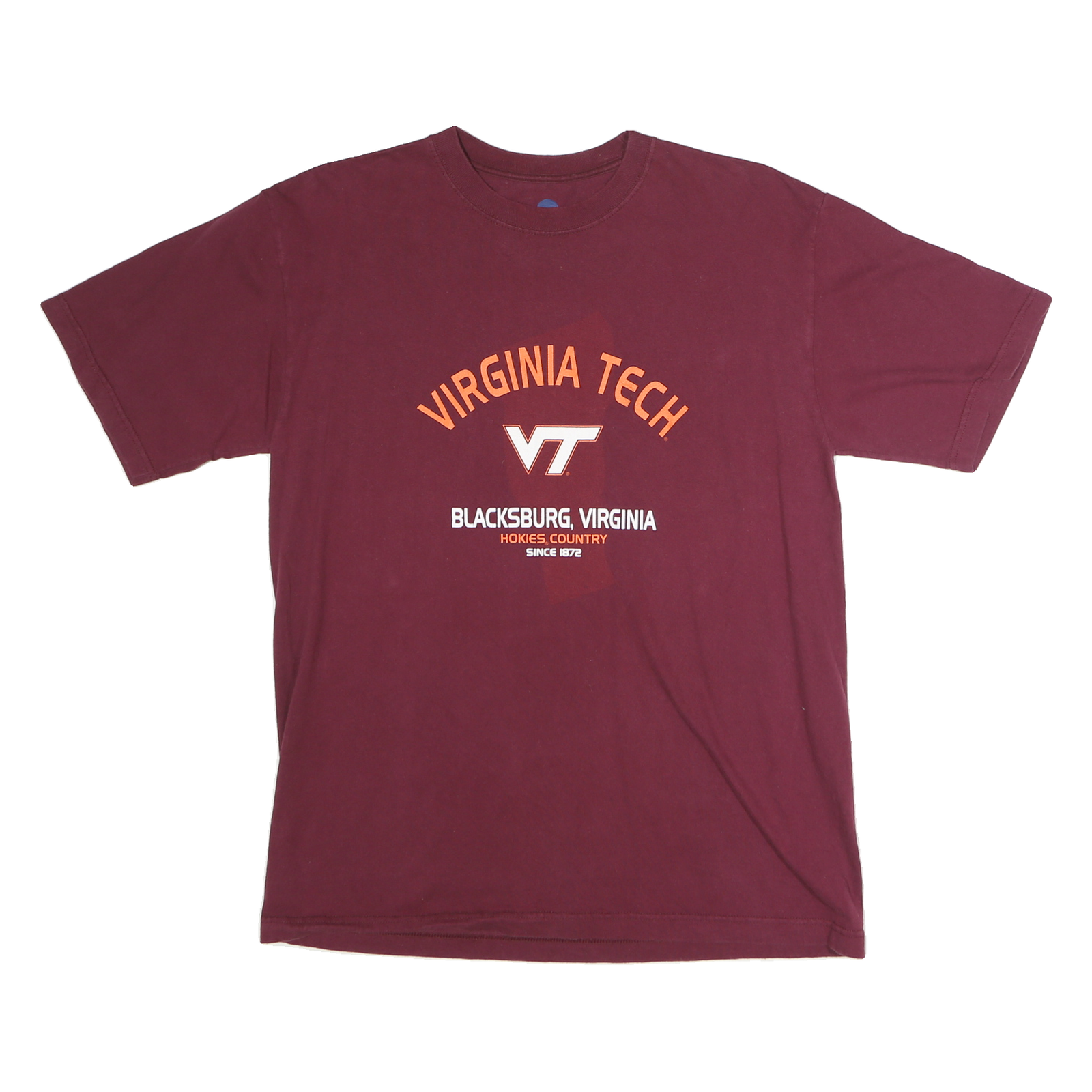 NCAA Mens Maroon Virginia Tech Graphic T-Shirt L Short Sleeve Crew Neck Refurbished - N/A refurbished available on Cerqular