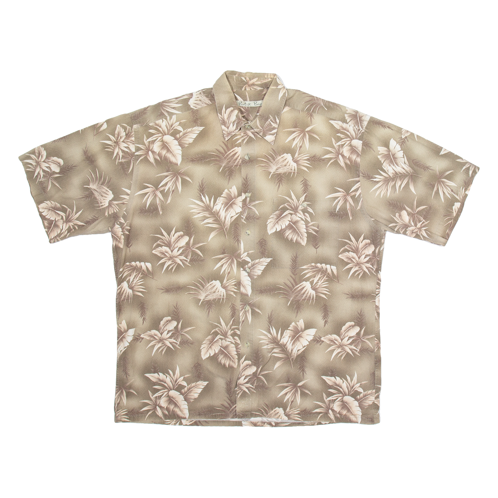 BATIK BAY Mens Hawaiian Shirt Green Floral L Refurbished - N/A refurbished available on Cerqular