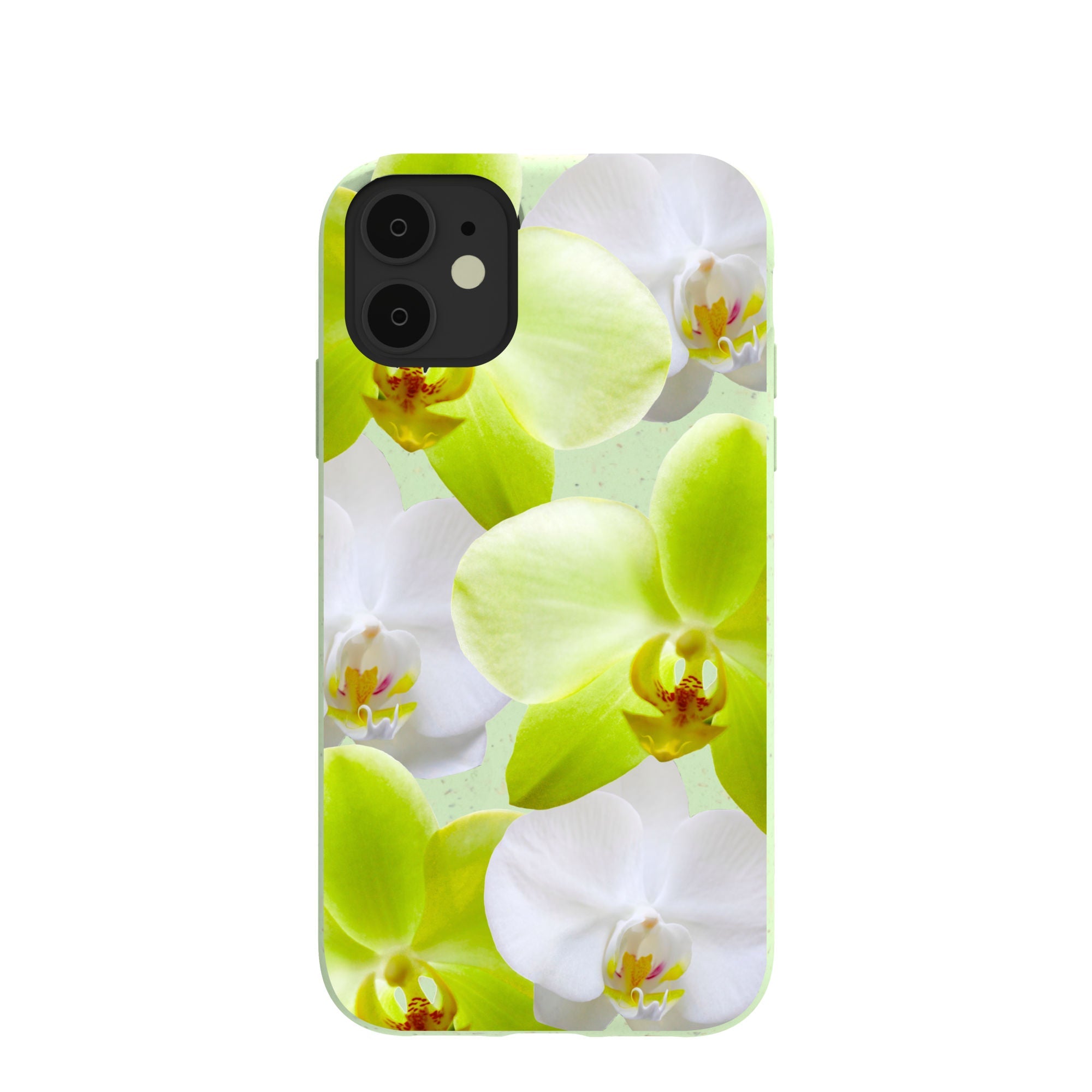 Sage Green Orchid Blooms iPhone 11 Case Refurbished - Pela Case refurbished available on Cerqular