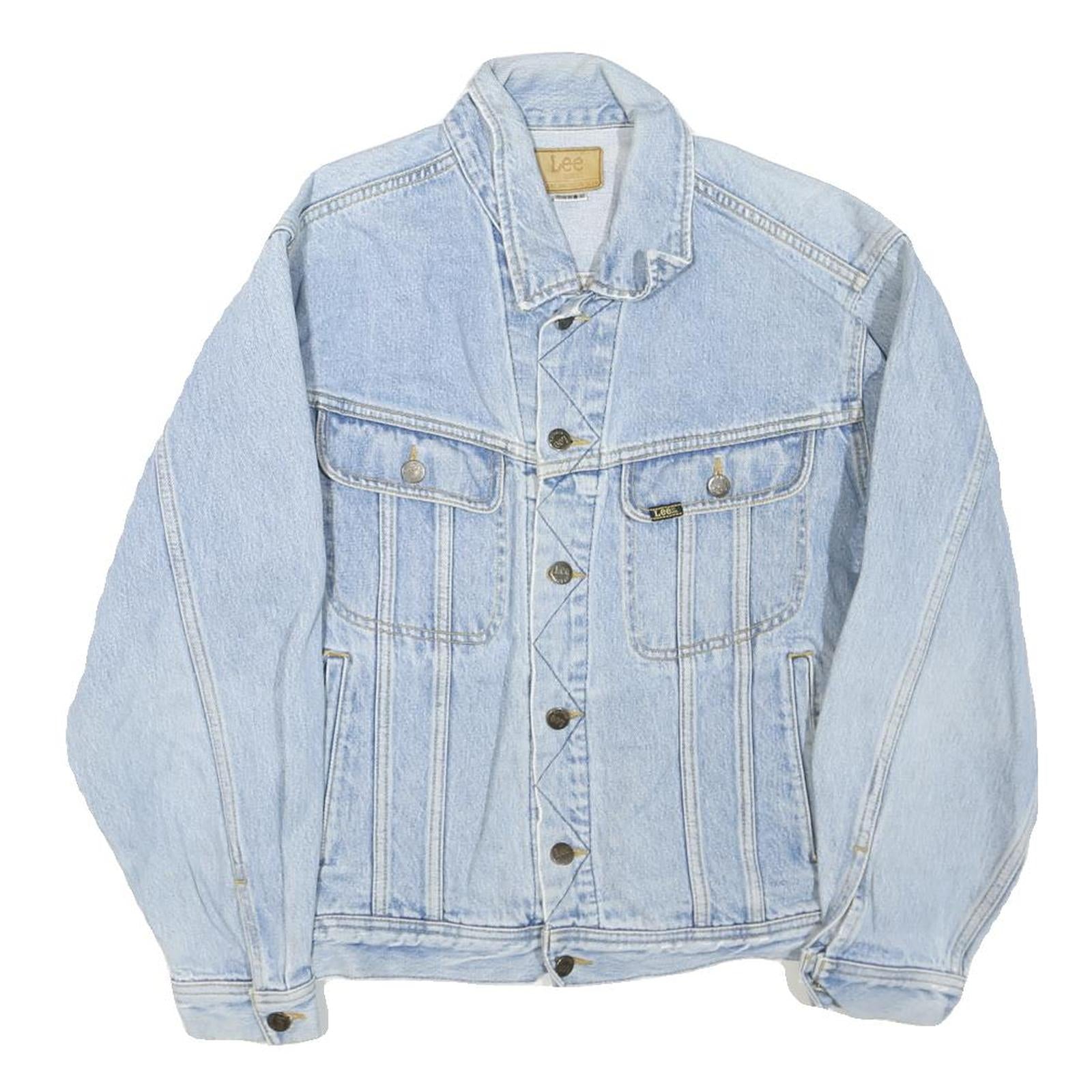 LEE Mens Blue Denim Button Jacket M Cotton Blend Classic Fit Refurbished - N/A refurbished available on Cerqular
