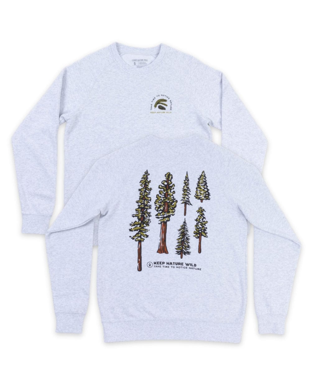 Buy Nature Study Conifers Unisex Crewneck Sweatshirt | Ash | Size: L Refurbished - $48.00 Nature Study Conifers Unisex Crewneck Sweatshirt | Ash | Size: L Refurbished - Keep Nature Wild refurbished available on Cerqular
