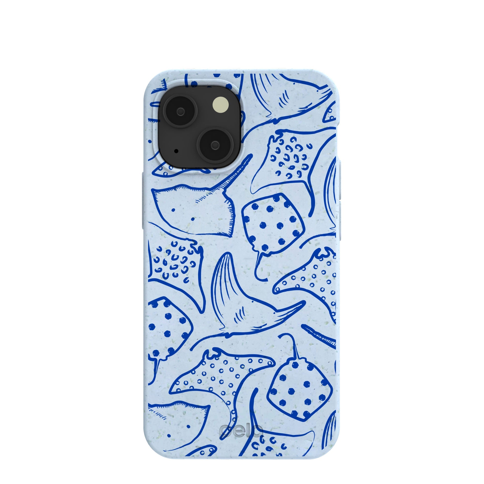Powder Blue Stingray Fever iPhone 13 Mini Case Refurbished - Pela Case refurbished available on Cerqular