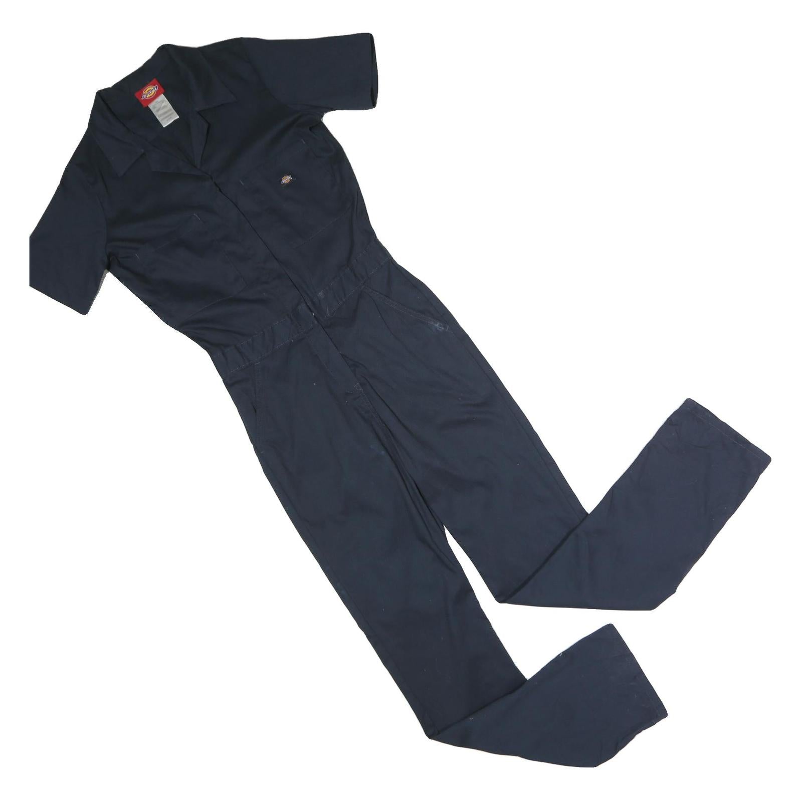 DICKIES Womens Navy Blue Polyester Blend Dungarees Regular Fit XS W28 L30 Refurbished - N/A refurbished available on Cerqular