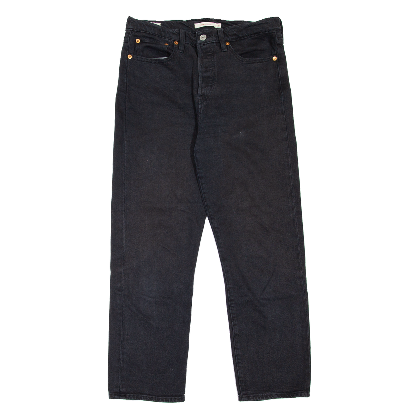 LEVI'S Wedgie BIG E Womens Jeans Black Relaxed Skinny W28 L26 Refurbished - N/A refurbished available on Cerqular