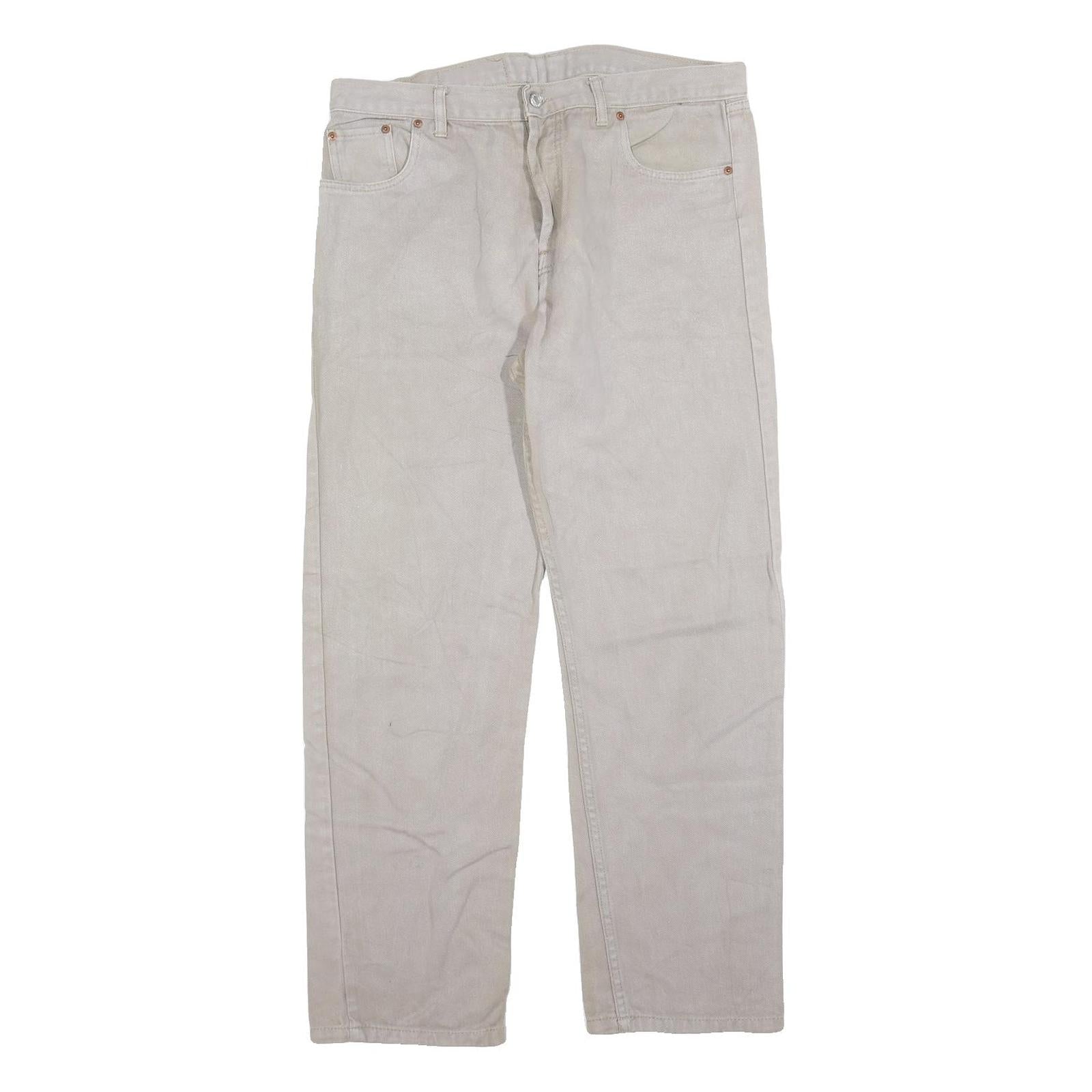 LEVI'S 501 Mens Grey Regular Straight Denim Cotton Light W34 L30 Button Fly Refurbished - N/A refurbished available on Cerqular