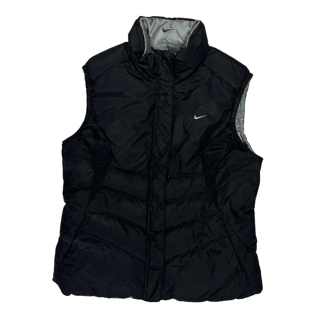 Nike Gilet - XL Black Polyester Refurbished - Thrifted (note: this is a term often used to describe second- refurbished available on Cerqular