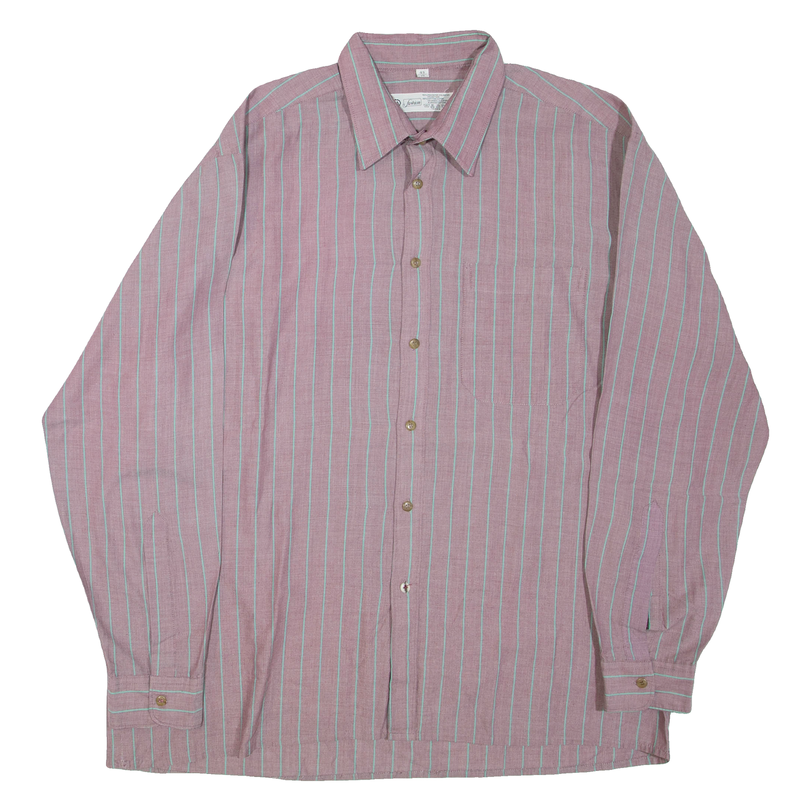 Mens Shirt Purple Striped Long Sleeve XL Refurbished - N/A refurbished available on Cerqular