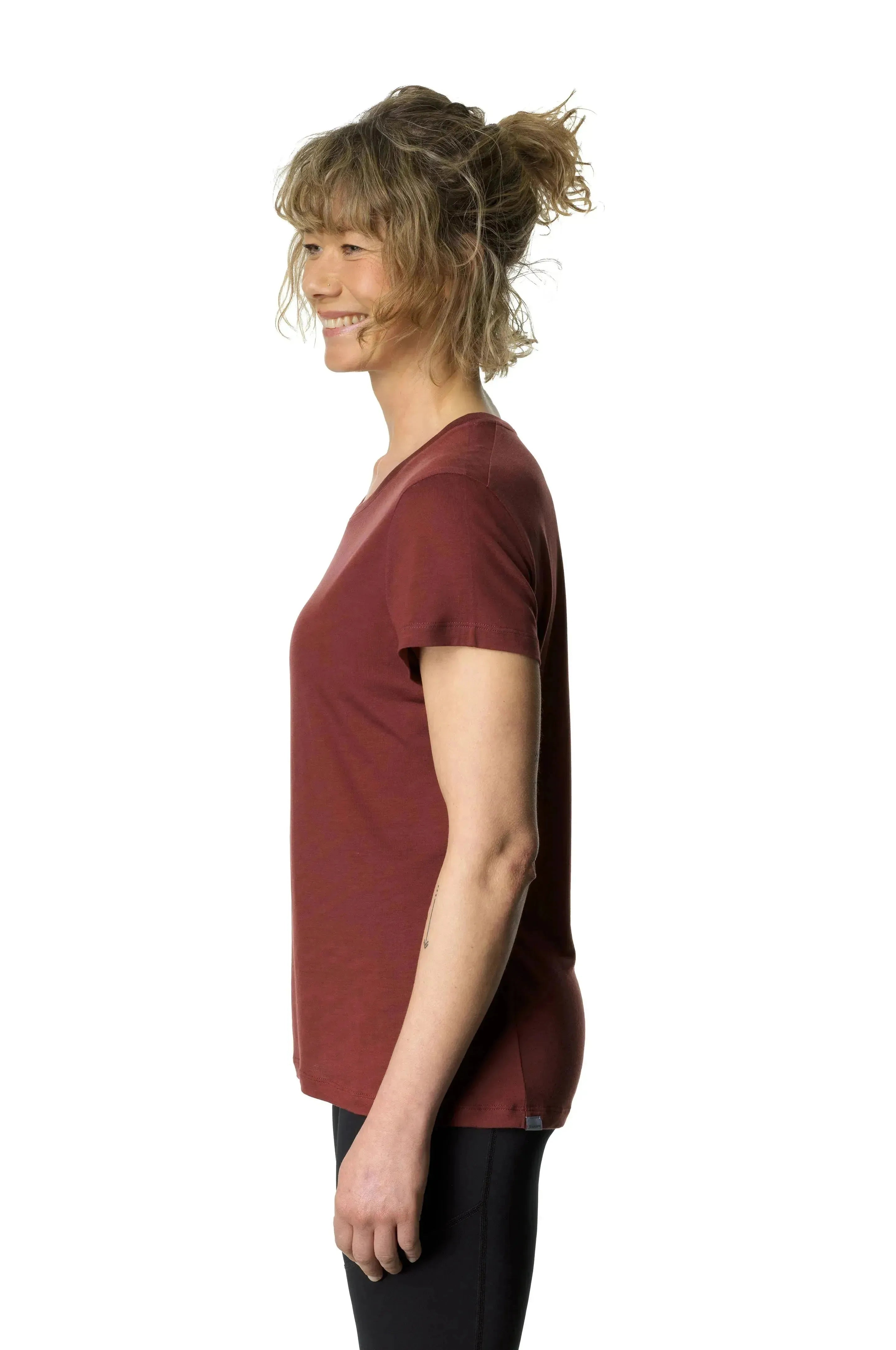 W's Tree Tee | Color: Terra Red | Size: M Refurbished - Houdini Sportswear refurbished available on Cerqular