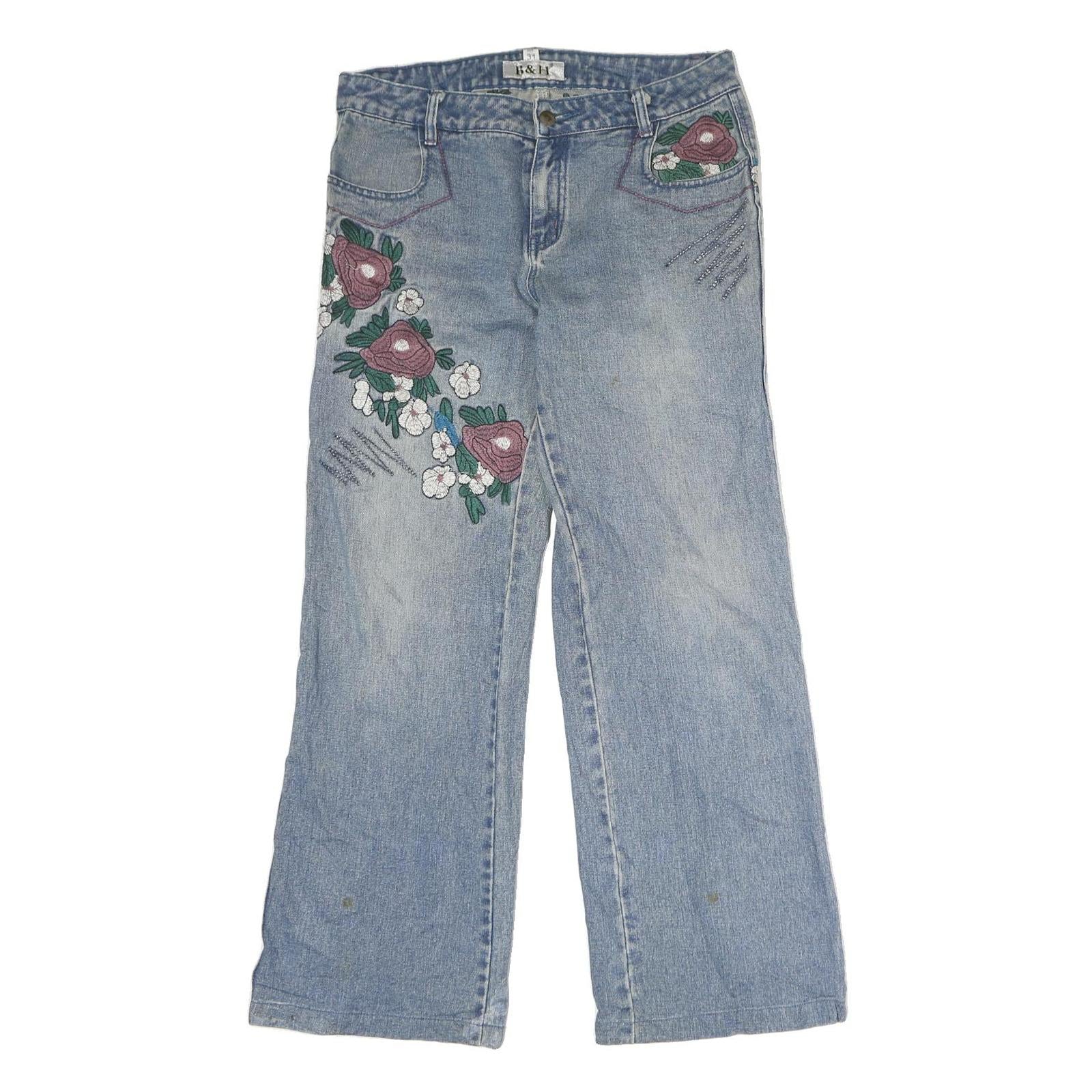 Buy B&H Womens Jeans Blue Regular Straight Denim Light W31 L29 Floral Embroidered Refurbished - $20.79 B&H Womens Jeans Blue Regular Straight Denim Light W31 L29 Floral Embroidered Refurbished - N/A refurbished available on Cerqular