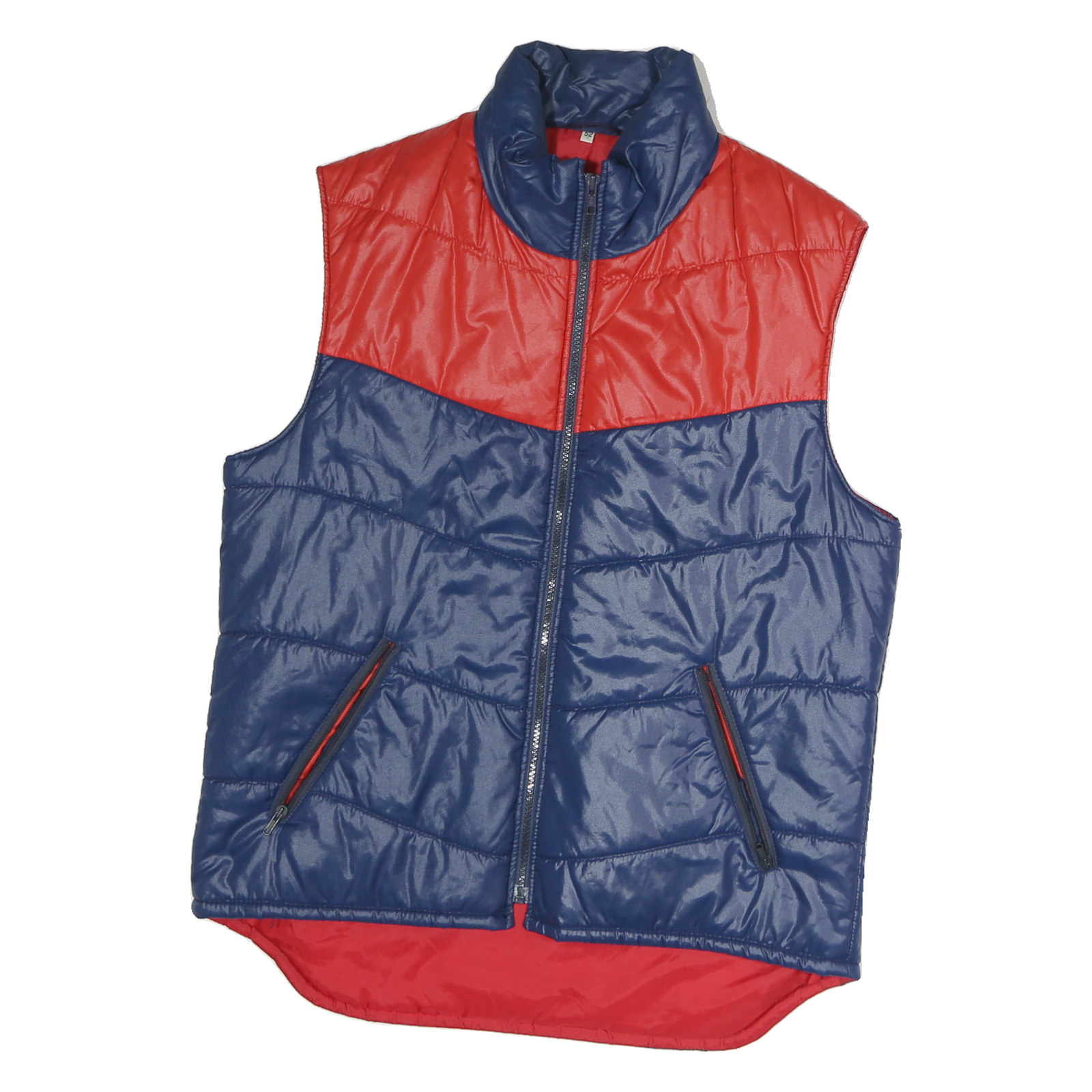 Buy Mens Blue & Red Colour Block Puffer Jacket M Polyester Sleeveless Zip Refurbished - $50.69 Mens Blue & Red Colour Block Puffer Jacket M Polyester Sleeveless Zip Refurbished - N/A refurbished available on Cerqular