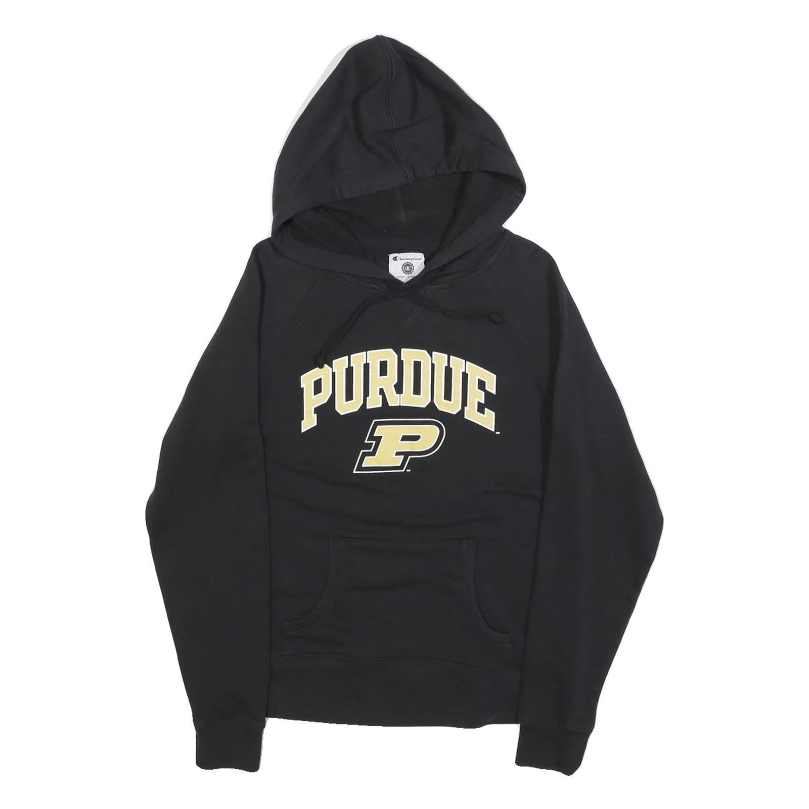 CHAMPION Womens Black Purdue Hoodie M Cotton Blend Pullover Drawstring Hood Refurbished - N/A refurbished available on Cerqular