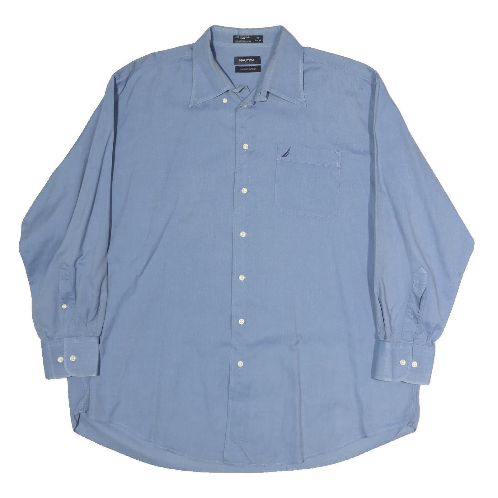 Buy NAUTICA Mens Blue Cotton Shirt L Classic Button Down Long Sleeve Casual Refurbished - $28.59 NAUTICA Mens Blue Cotton Shirt L Classic Button Down Long Sleeve Casual Refurbished - N/A refurbished available on Cerqular