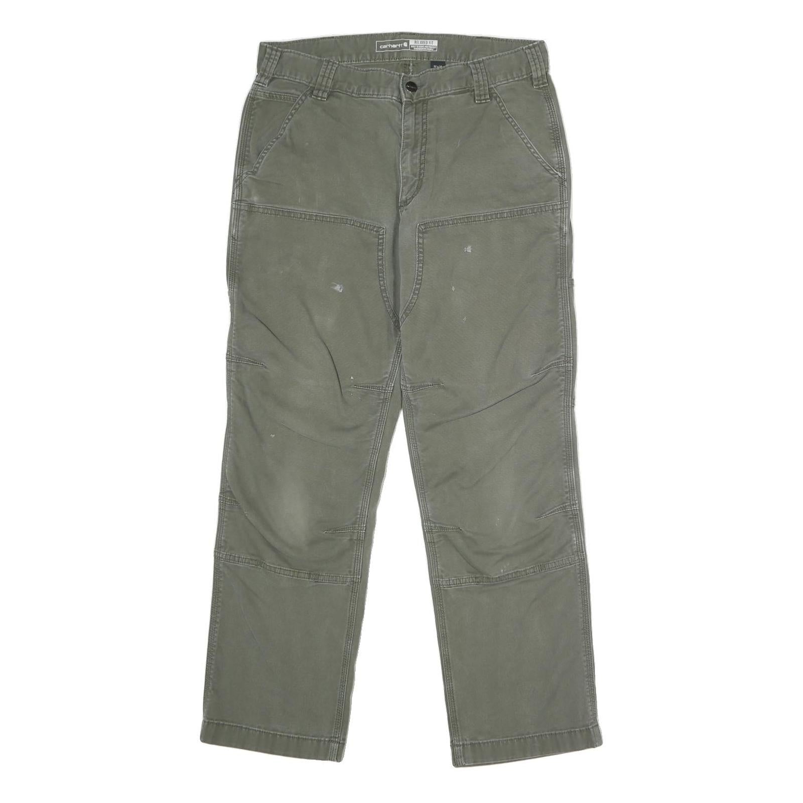 CARHARTT Mens Jeans Olive Relaxed Straight Cotton Blend W32 L30 Workwear Refurbished - N/A refurbished available on Cerqular