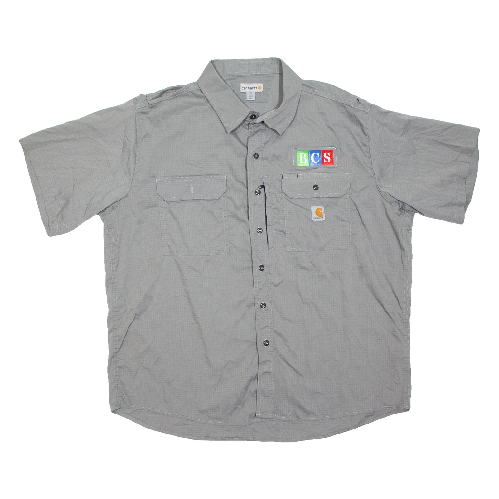 CARHARTT Mens Worker Shirt Grey 2XL Refurbished - N/A refurbished available on Cerqular