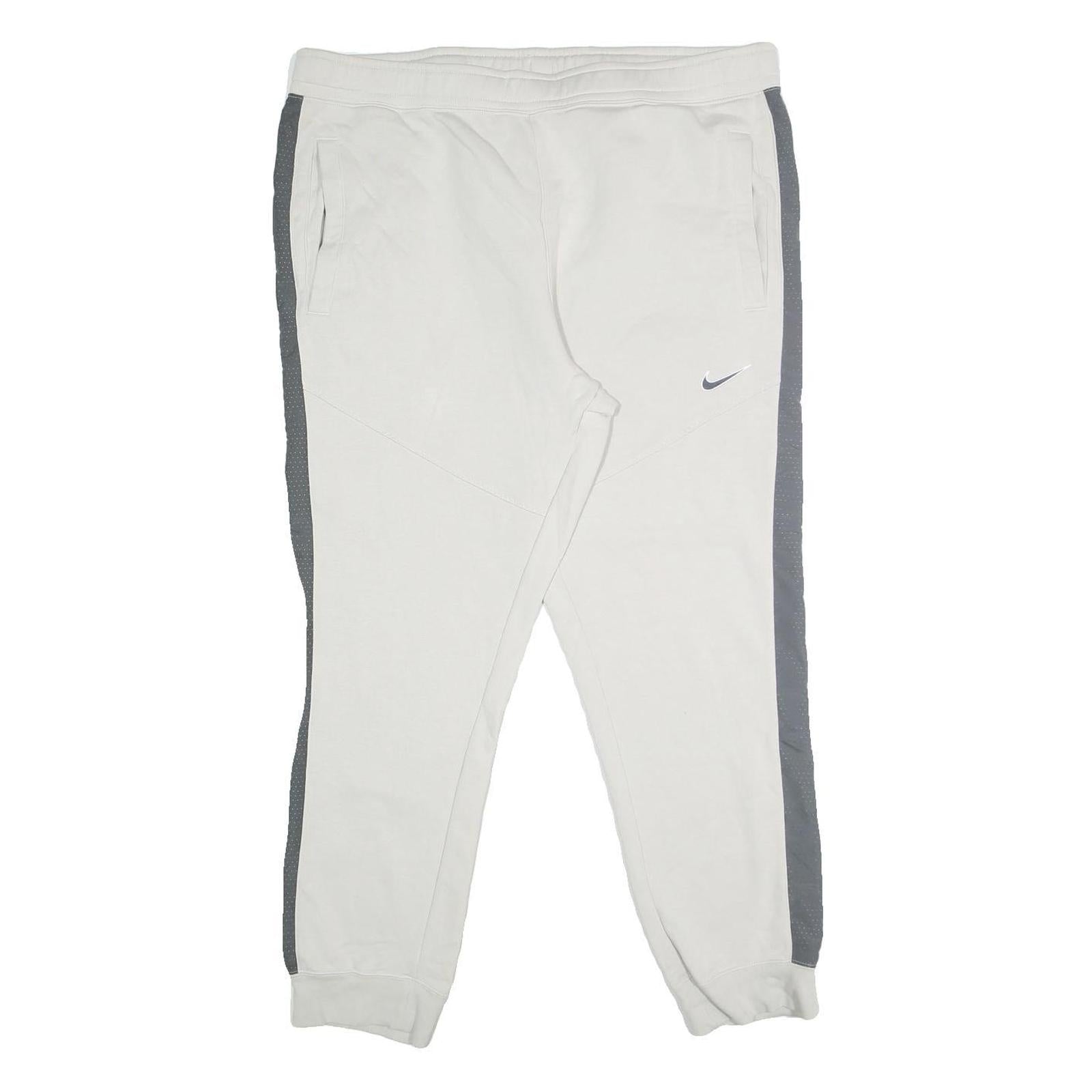 NIKE Mens Joggers White & Grey Slim Tapered 2XL W40 L29 Sportswear Refurbished - N/A refurbished available on Cerqular