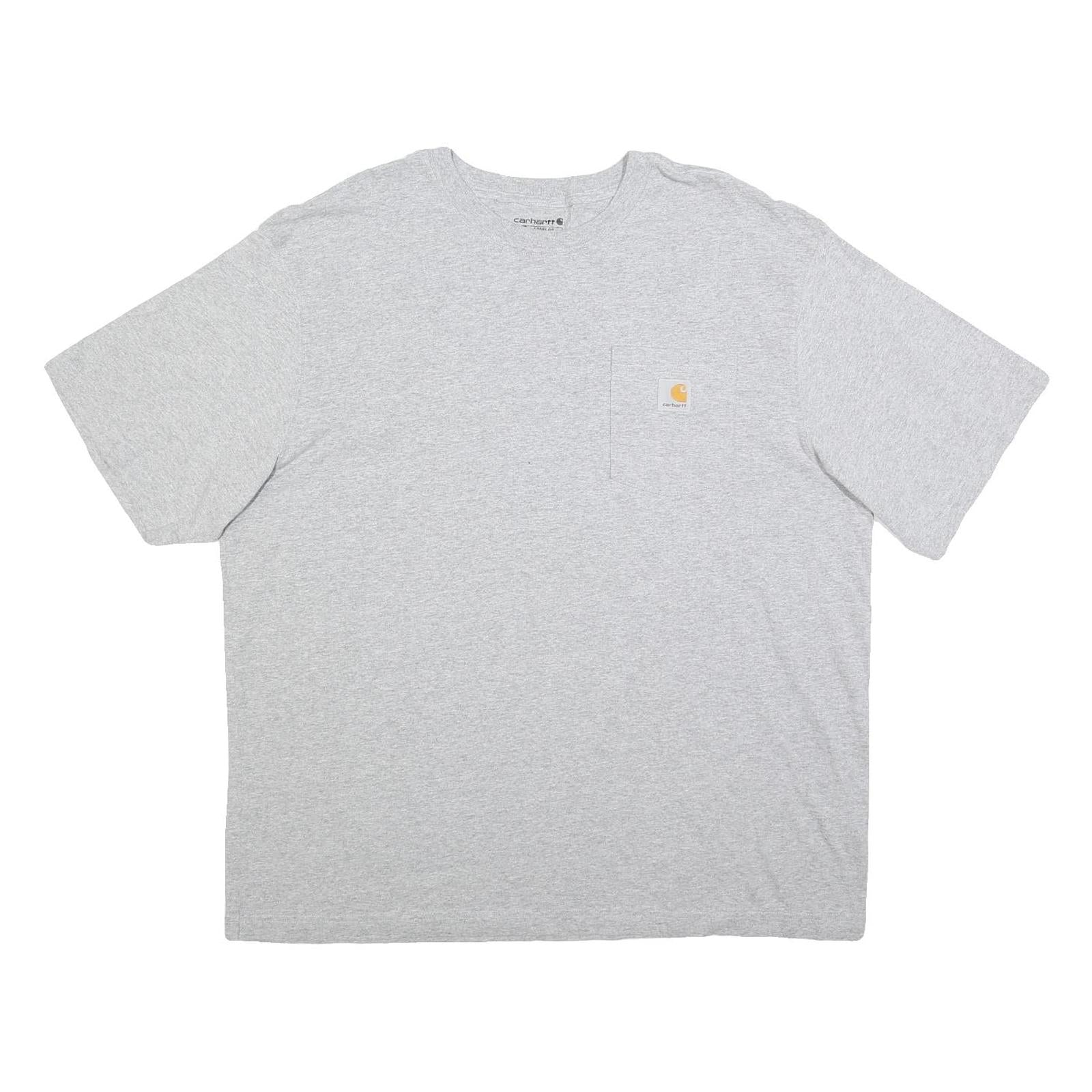 CARHARTT Mens Grey Pocket T-Shirt XL Short Sleeve Crew Neck Casual Cotton Blend Refurbished - N/A refurbished available on Cerqular