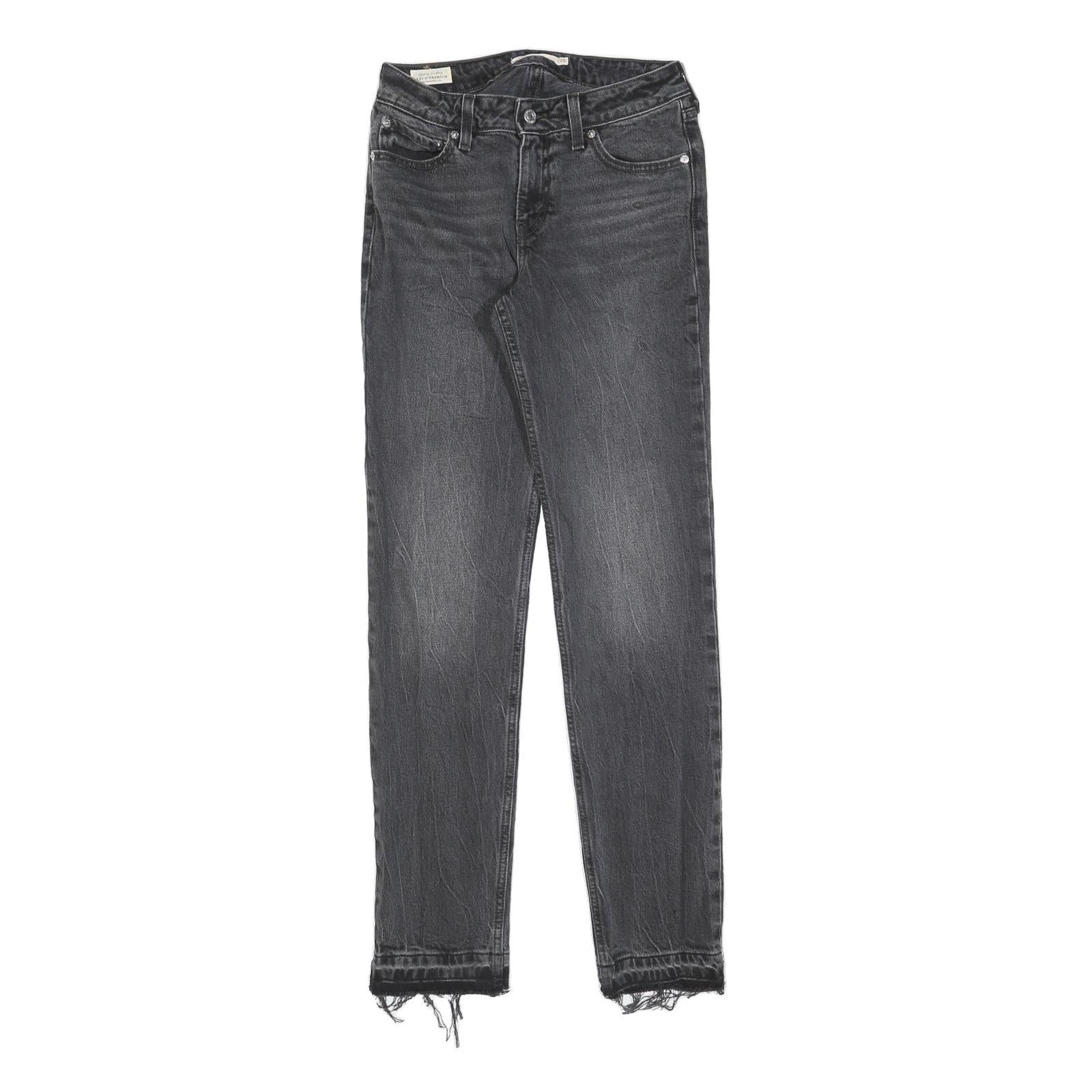 LEVI'S Womens Jeans Black Slim Skinny Denim Medium W25 L31 Distressed Hem Refurbished - N/A refurbished available on Cerqular
