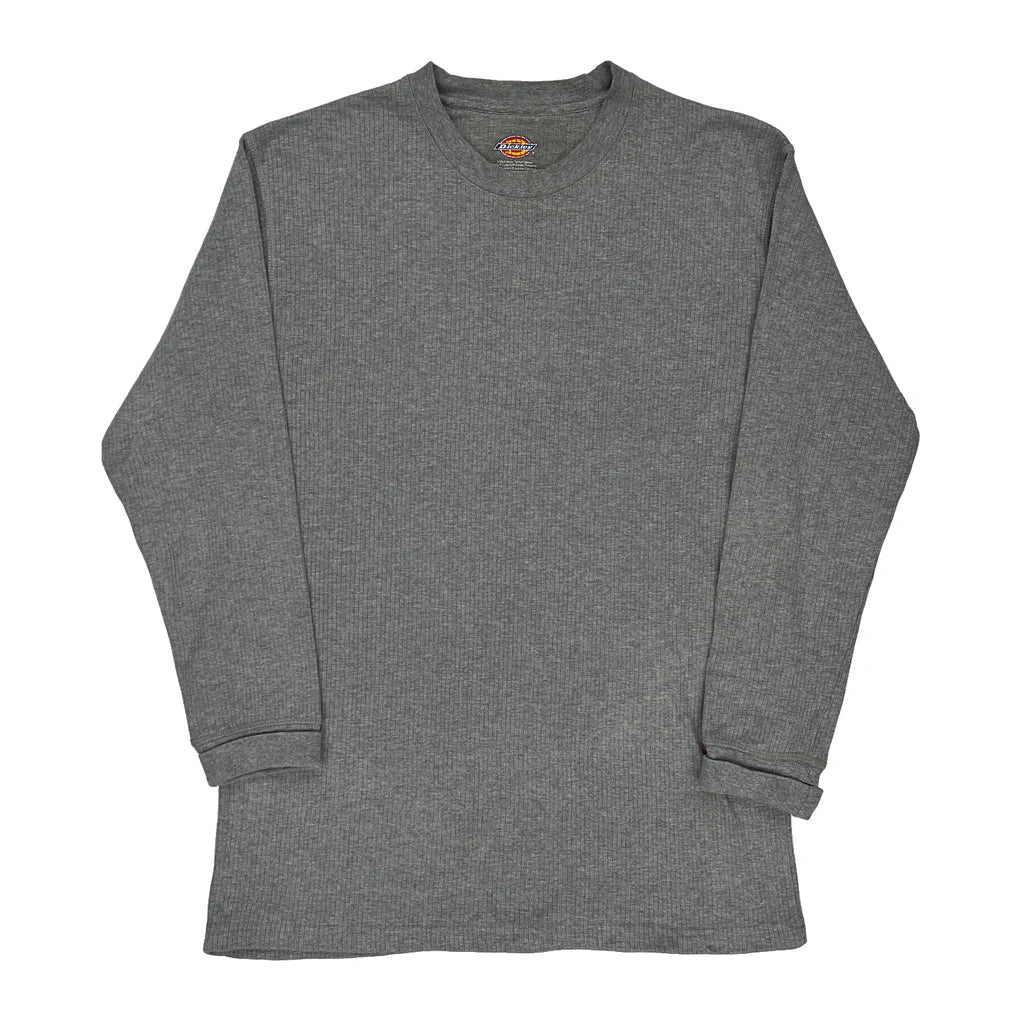 Dickies Long Sleeve T-Shirt - XL Grey Cotton Blend Refurbished - Thrifted (note: this is a term often used to describe second- refurbished available on Cerqular