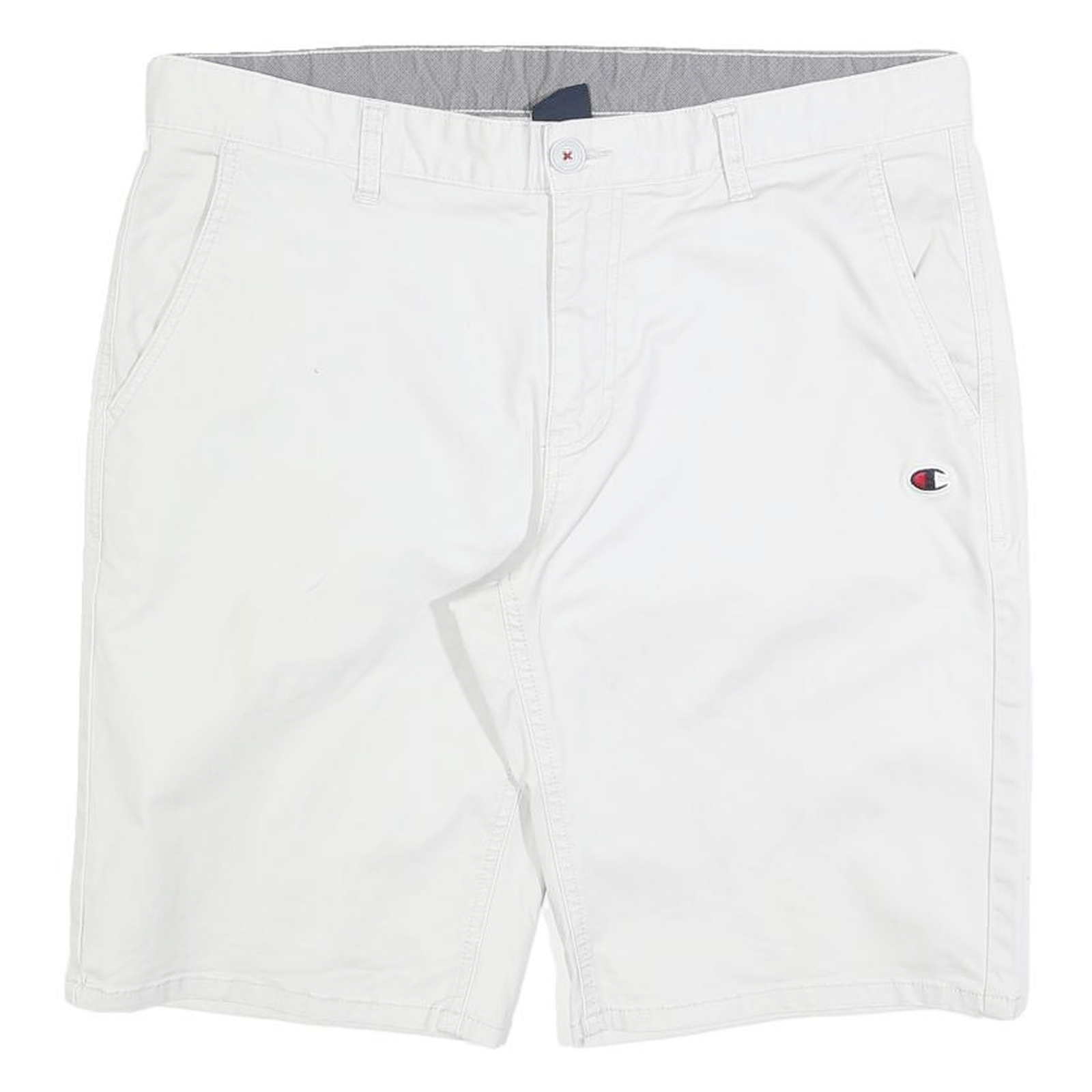 CHAMPION Mens Casual White Button Closure Cotton Blend Shorts XL W38 Logo Refurbished - N/A refurbished available on Cerqular