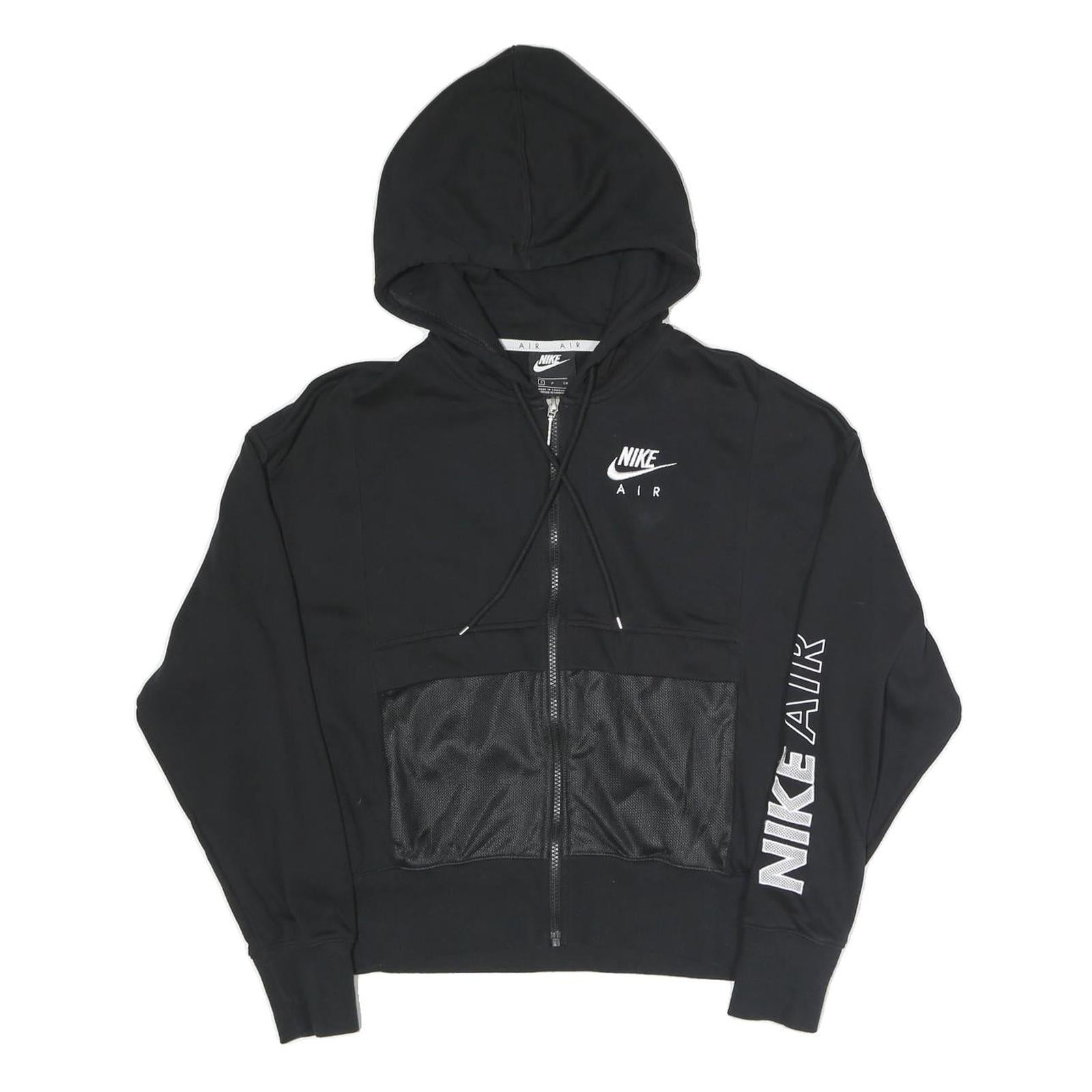NIKE Womens Black Air Full Zip Hoodie S Sweatshirt Cotton Blend Casual Refurbished - N/A refurbished available on Cerqular