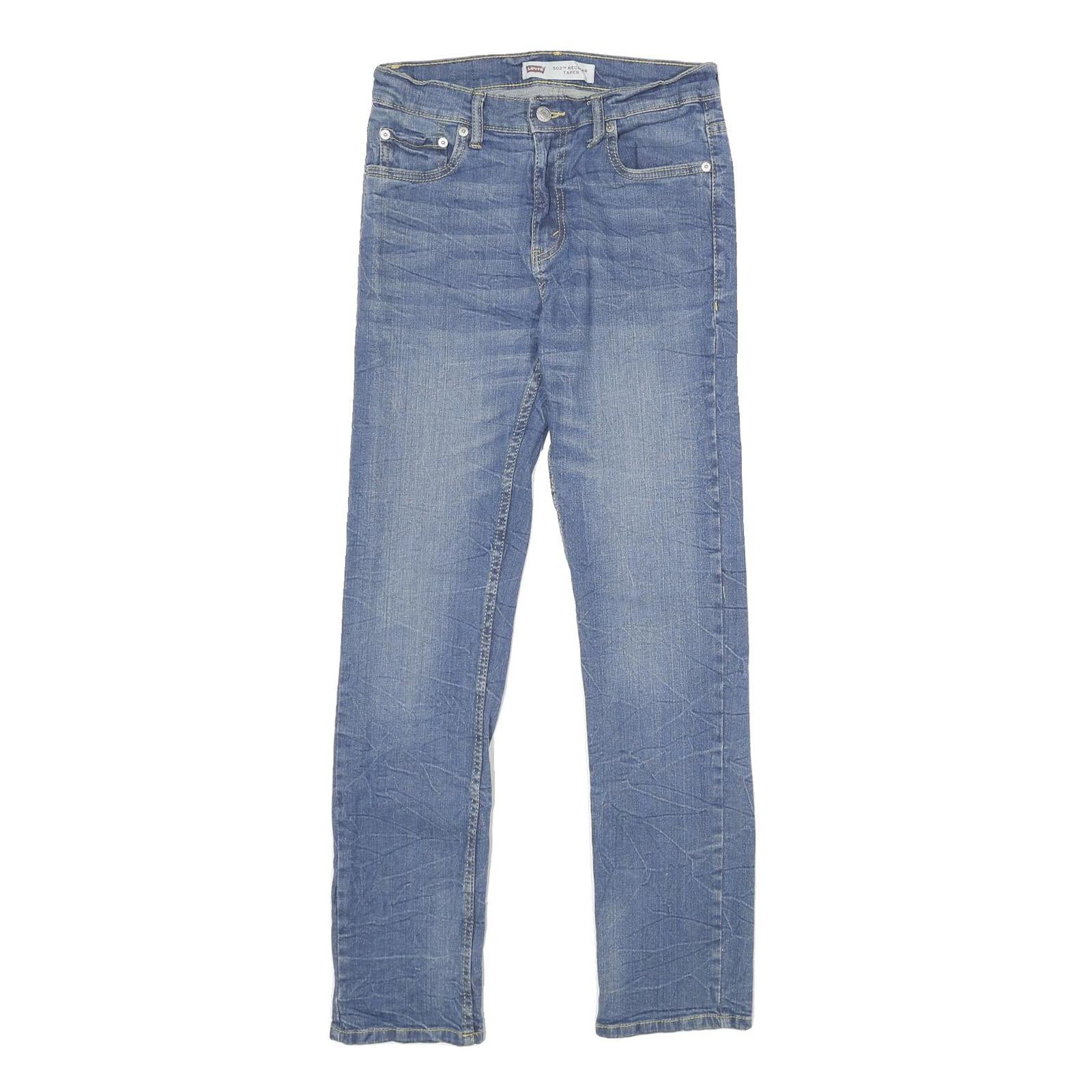 LEVI'S 502 Mens Jeans Blue Cotton Blend Regular Tapered Rinse W28 L28 Classic Refurbished - N/A refurbished available on Cerqular