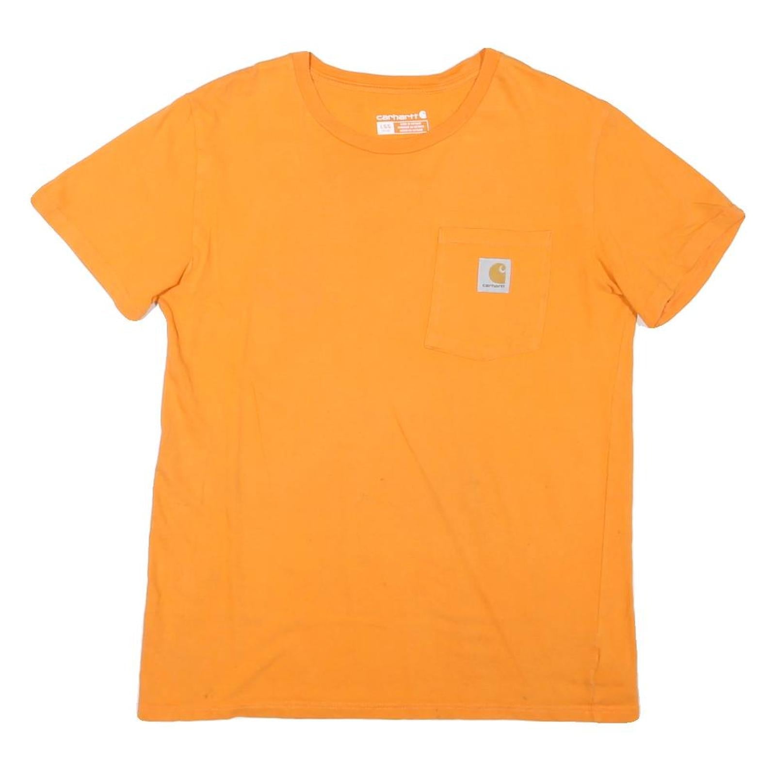 CARHARTT Womens Orange Pocket T-Shirt L Short Sleeve Round Neck Casual Cotton Refurbished - N/A refurbished available on Cerqular