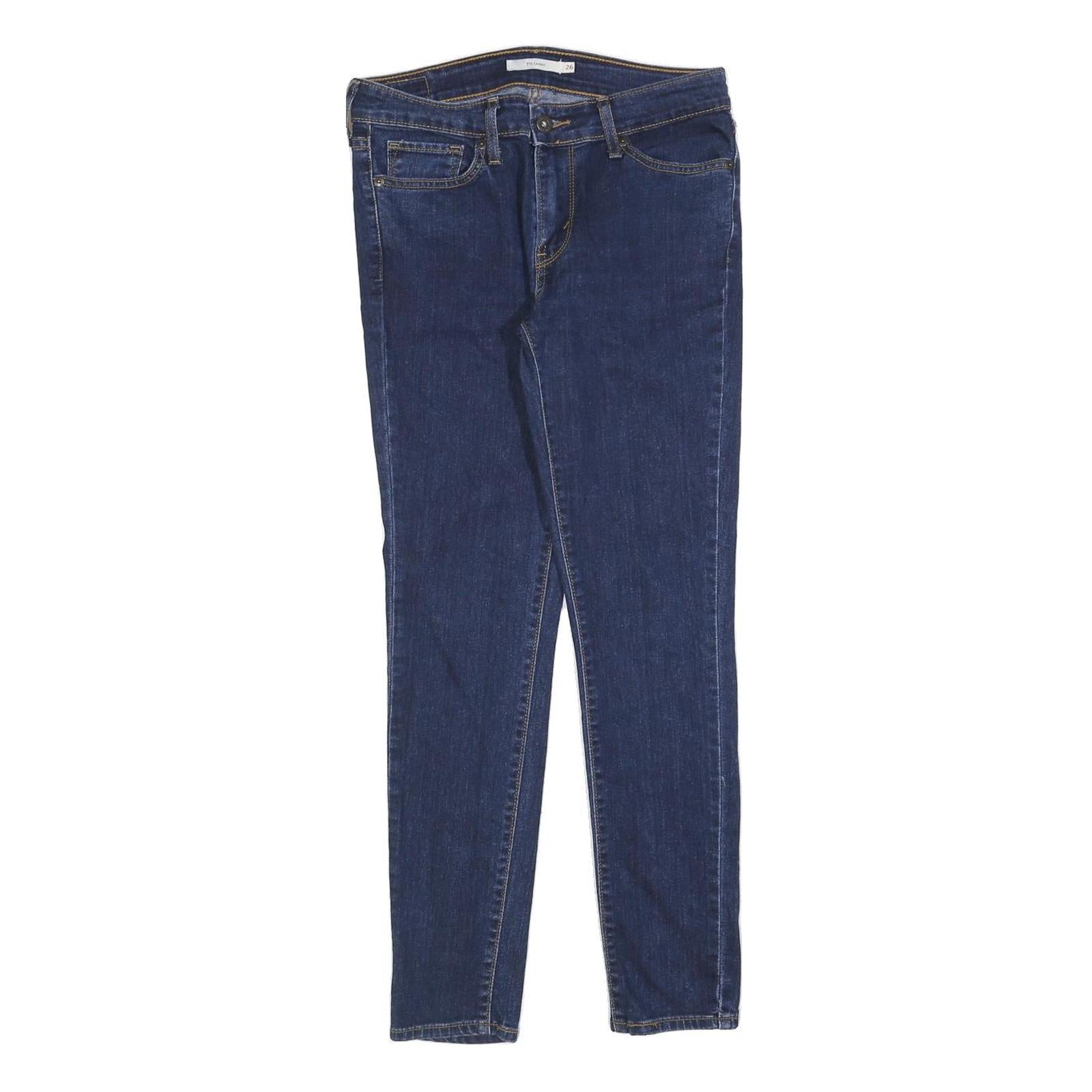LEVI'S 711 Womens Jeans Blue Slim Skinny Denim Medium W26 L28 Stretch Cotton Refurbished - N/A refurbished available on Cerqular