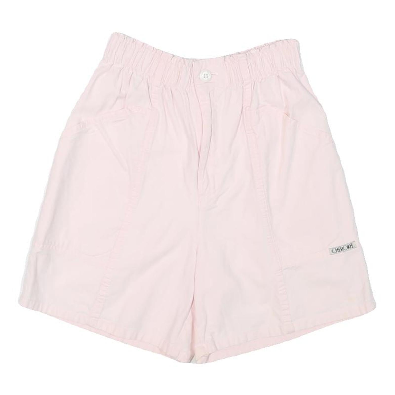 CHEROKEE Womens Shorts Pink Casual Plain XXS W23 Lightweight Cotton Refurbished - N/A refurbished available on Cerqular