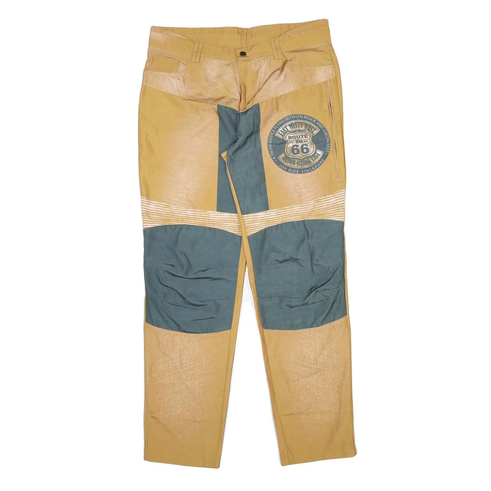 Mens Cotton Blend Regular Fit Straight Leg Trousers W36 L33 Route 66 Patchwork Refurbished - N/A refurbished available on Cerqular