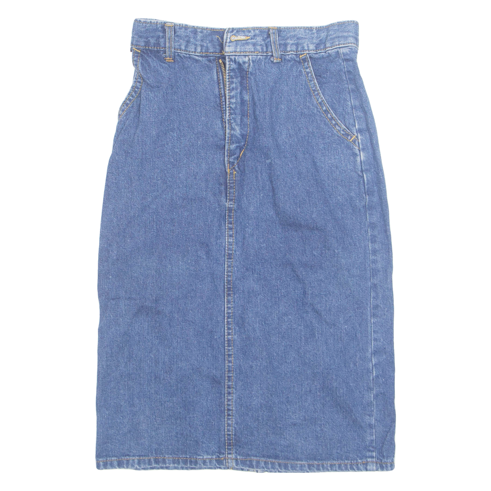 Womens Straight Skirt Blue Knee Length Denim XXS Refurbished - N/A refurbished available on Cerqular