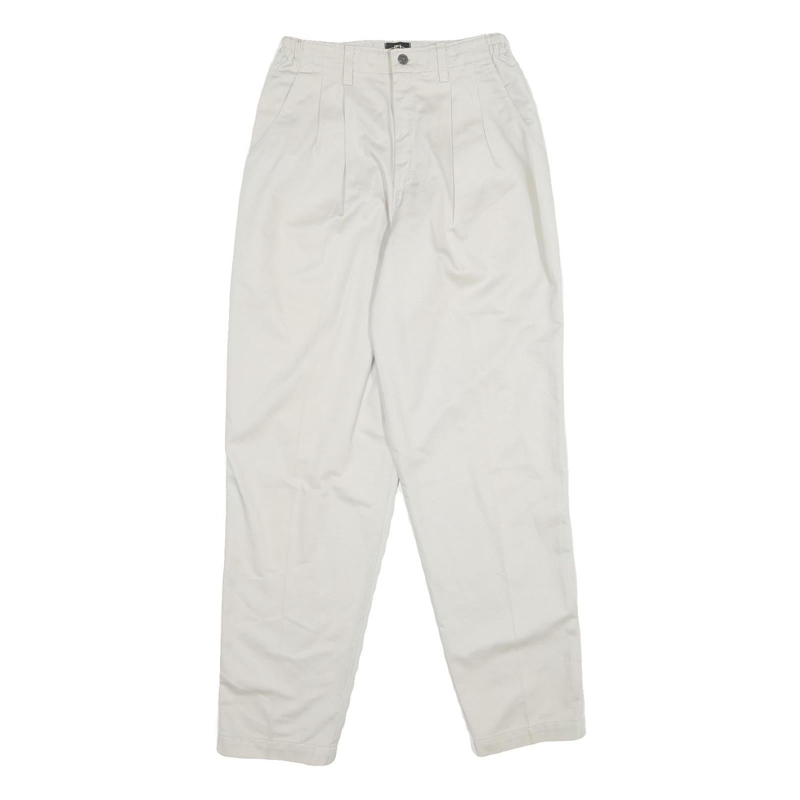 LEE Womens Cotton White Classic Straight Trousers W26 L30 Casual Summer Fit Refurbished - N/A refurbished available on Cerqular