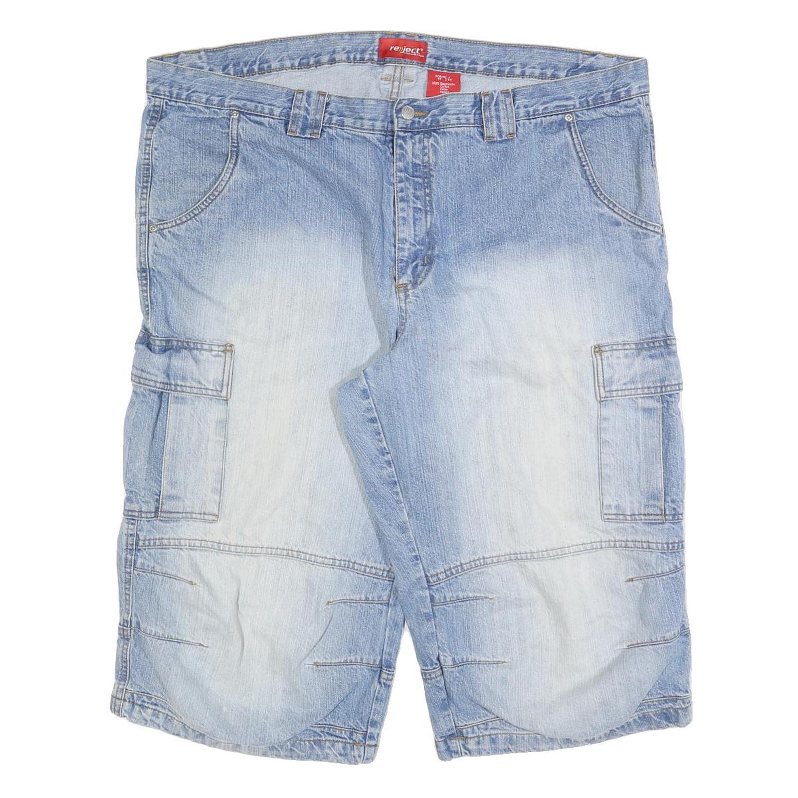 REJECT Mens Shorts Blue Casual Cargo 2XL W44 Cotton Blend Refurbished - N/A refurbished available on Cerqular