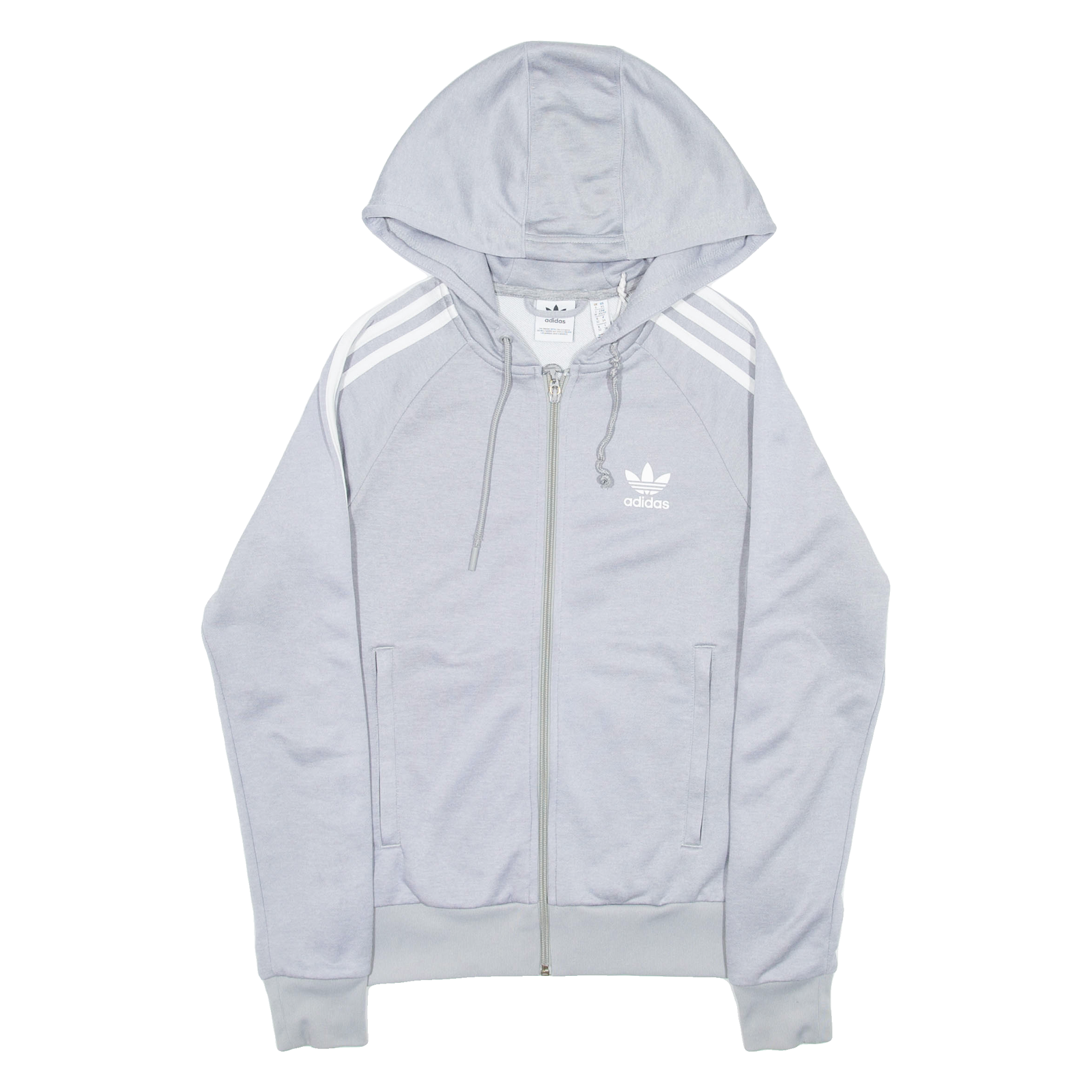 ADIDAS Womens Grey Hoodie Full Zip UK 6 Refurbished - N/A refurbished available on Cerqular