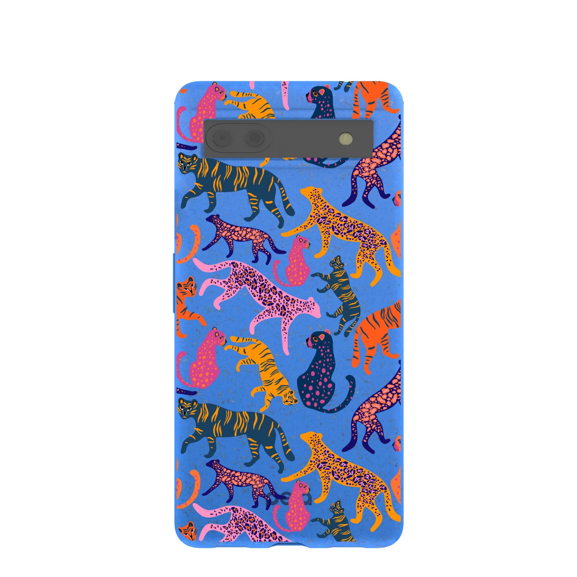 Electric Blue Jungle Cat Google Pixel 6a Case Refurbished - Pela Case refurbished available on Cerqular