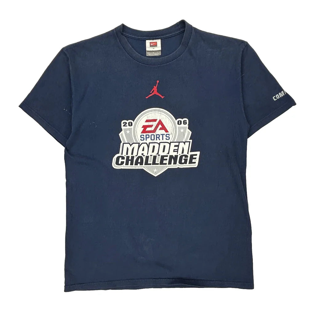 Ea Sports Madden Challenge Nike T-Shirt - Medium Blue Cotton Refurbished - Thrifted (note: this is a term often used to describe second- refurbished available on Cerqular
