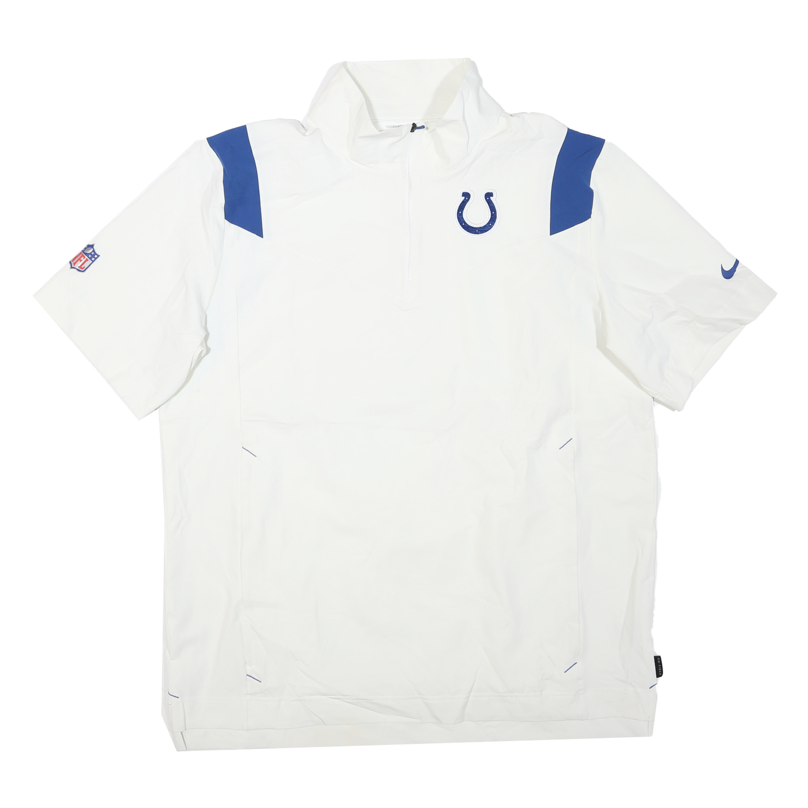 NIKE Mens White & Blue Indianapolis Colts Jacket L Polyester Blend Zip Refurbished - N/A refurbished available on Cerqular