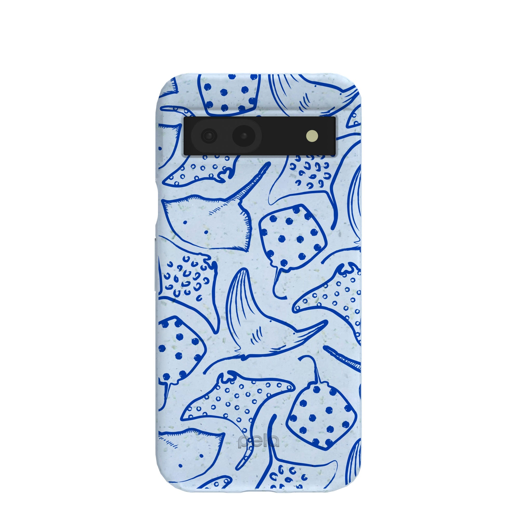 Powder Blue Stingray Fever Google Pixel 8a Case Refurbished - Pela Case refurbished available on Cerqular