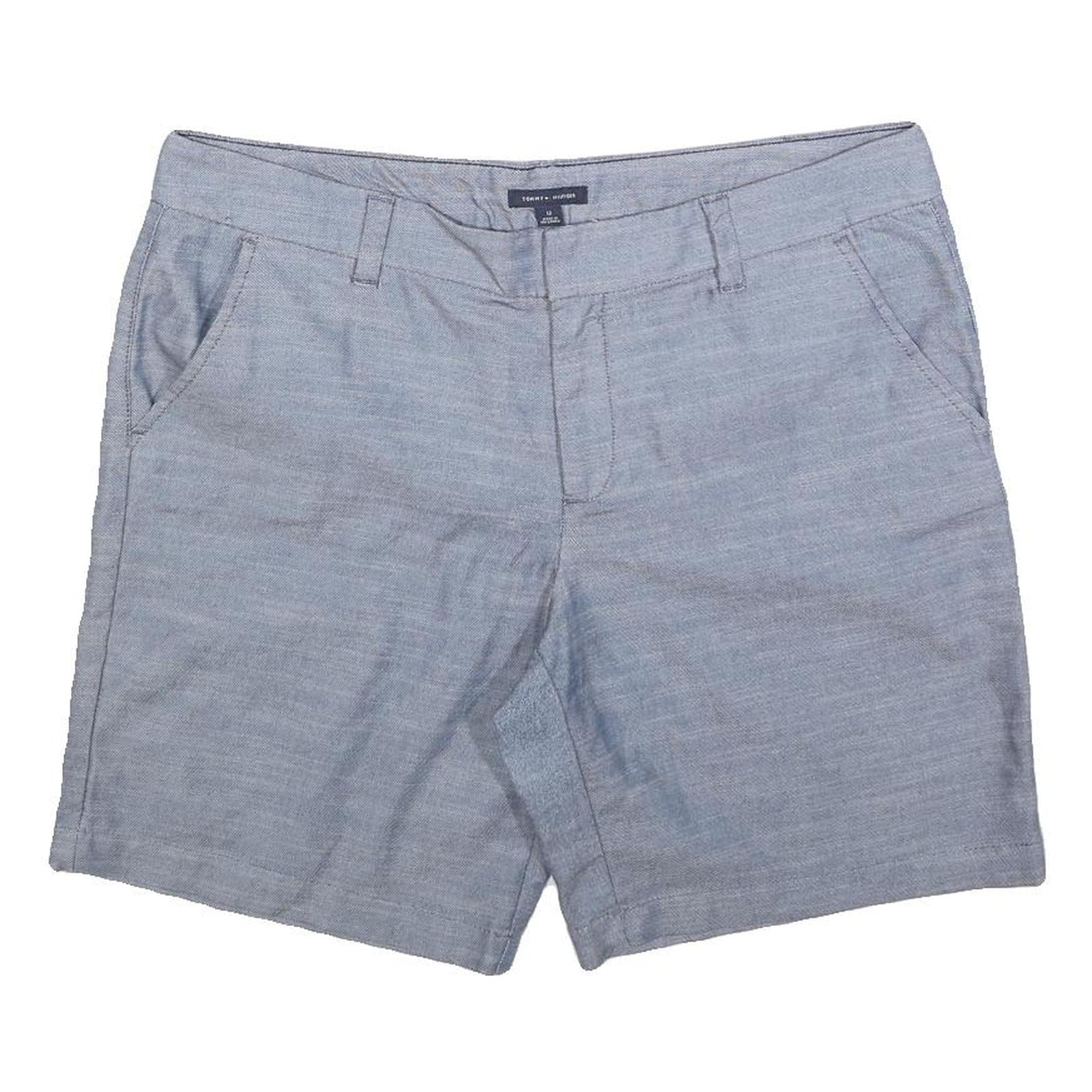 TOMMY HILFIGER Womens Shorts Blue Casual L W36 Cotton Blend Comfort Refurbished - N/A refurbished available on Cerqular