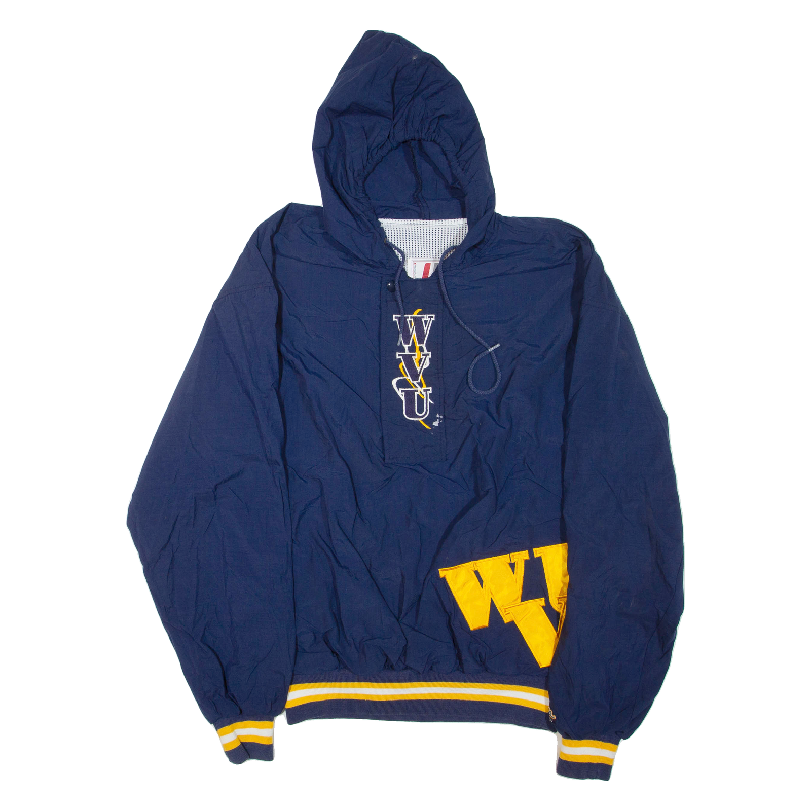 LEGENDS Mens Pullover Jacket Blue Nylon USA Hooded M Refurbished - N/A refurbished available on Cerqular