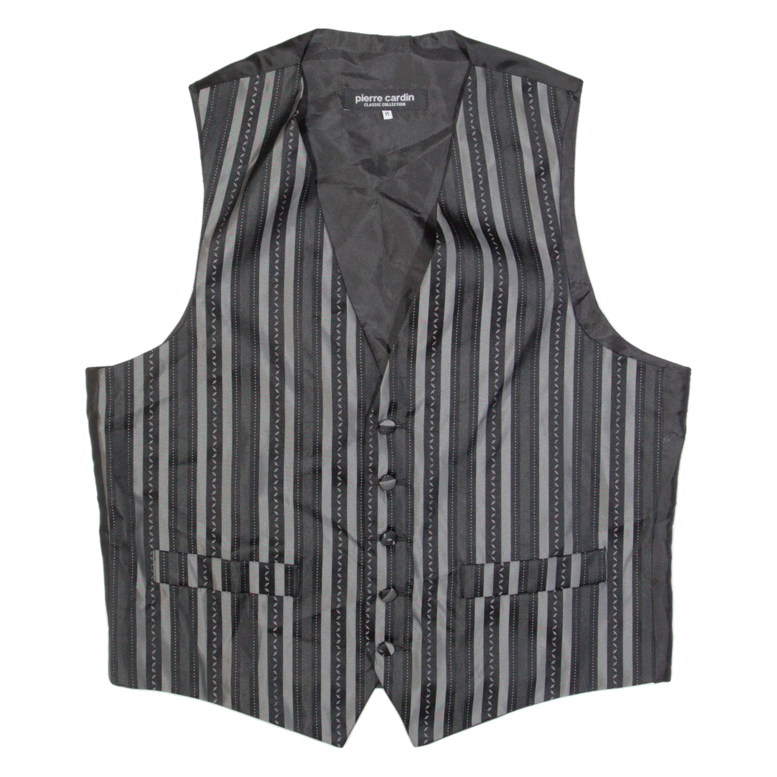 PIERRE CARDIN Mens Blazer Waistcoat Black Striped M Refurbished - N/A refurbished available on Cerqular