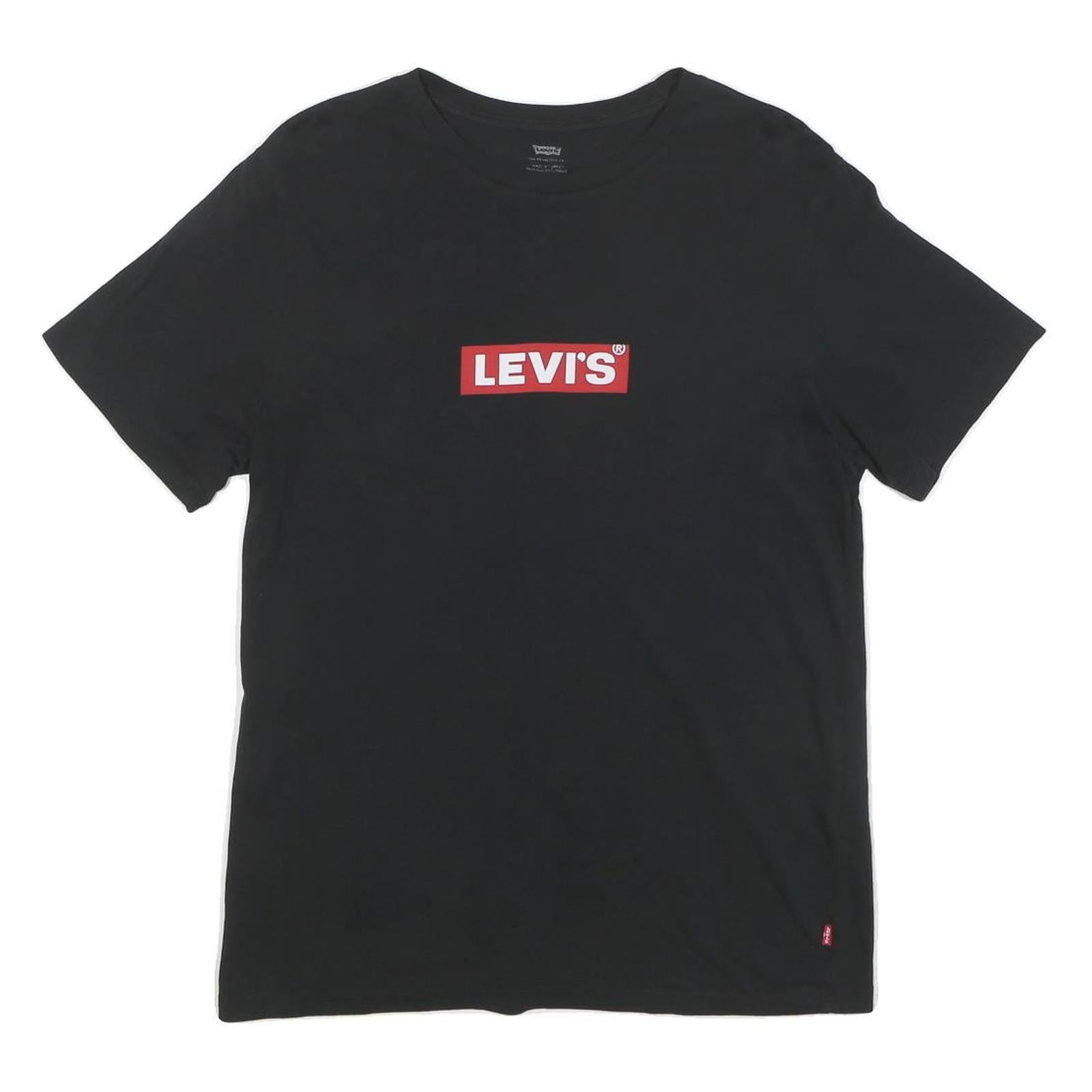 LEVI'S Mens Black Red Logo Modern T-Shirt M Short Sleeve Crew Neck Cotton Refurbished - N/A refurbished available on Cerqular