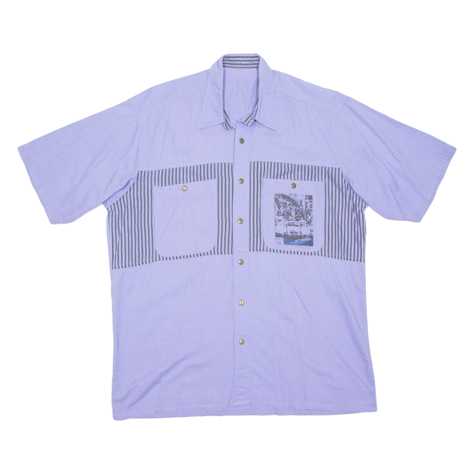 Mens Plain Shirt Purple L Refurbished - N/A refurbished available on Cerqular