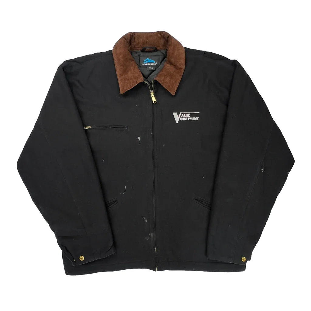 Value Implement Tri-Mountain Jacket - XL Black Polyester Refurbished - Thrifted (note: this is a term often used to describe second- refurbished available on Cerqular