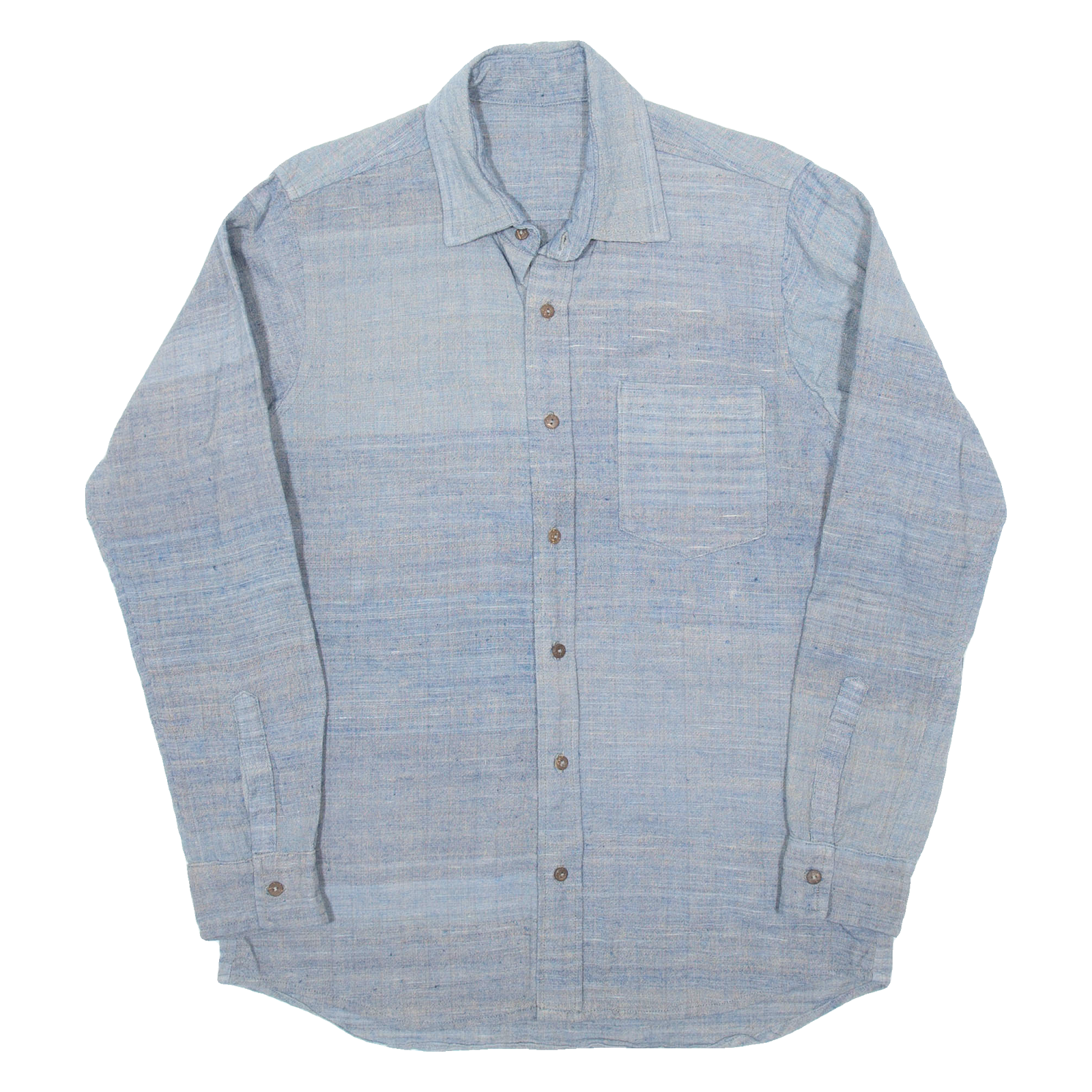 Mens Plain Shirt Blue Long Sleeve M Refurbished - N/A refurbished available on Cerqular